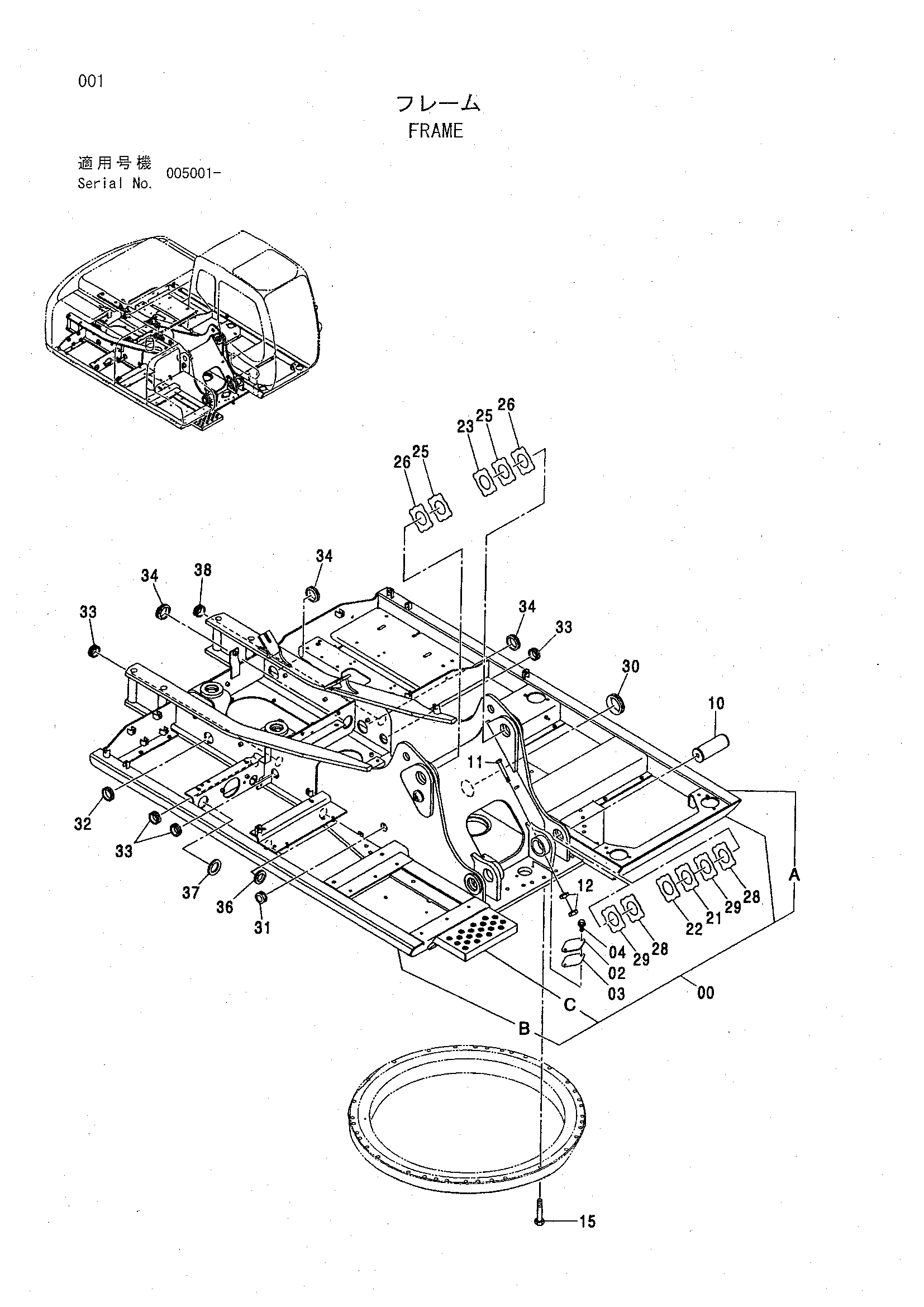 Схема Рама HITACHI ZX160LCT