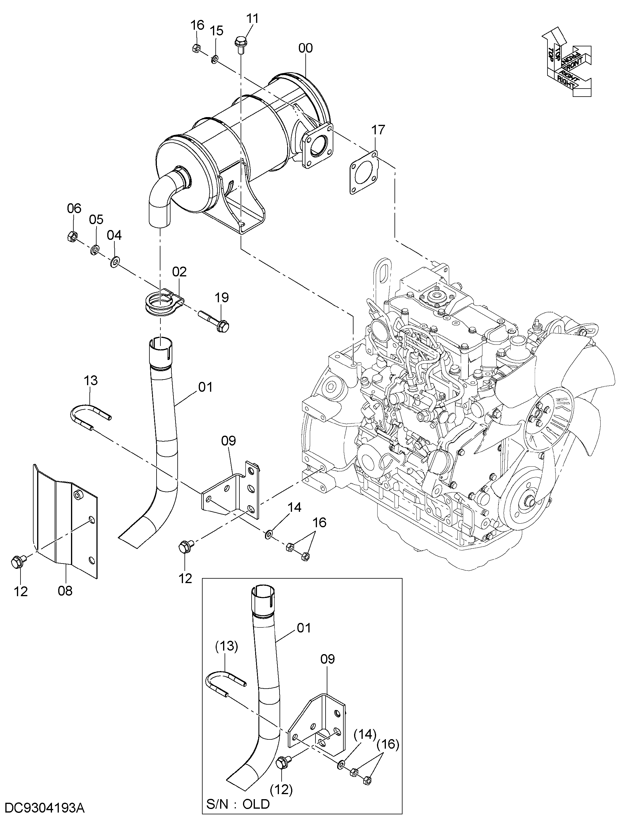 Схема Глушитель HITACHI ZX18-3