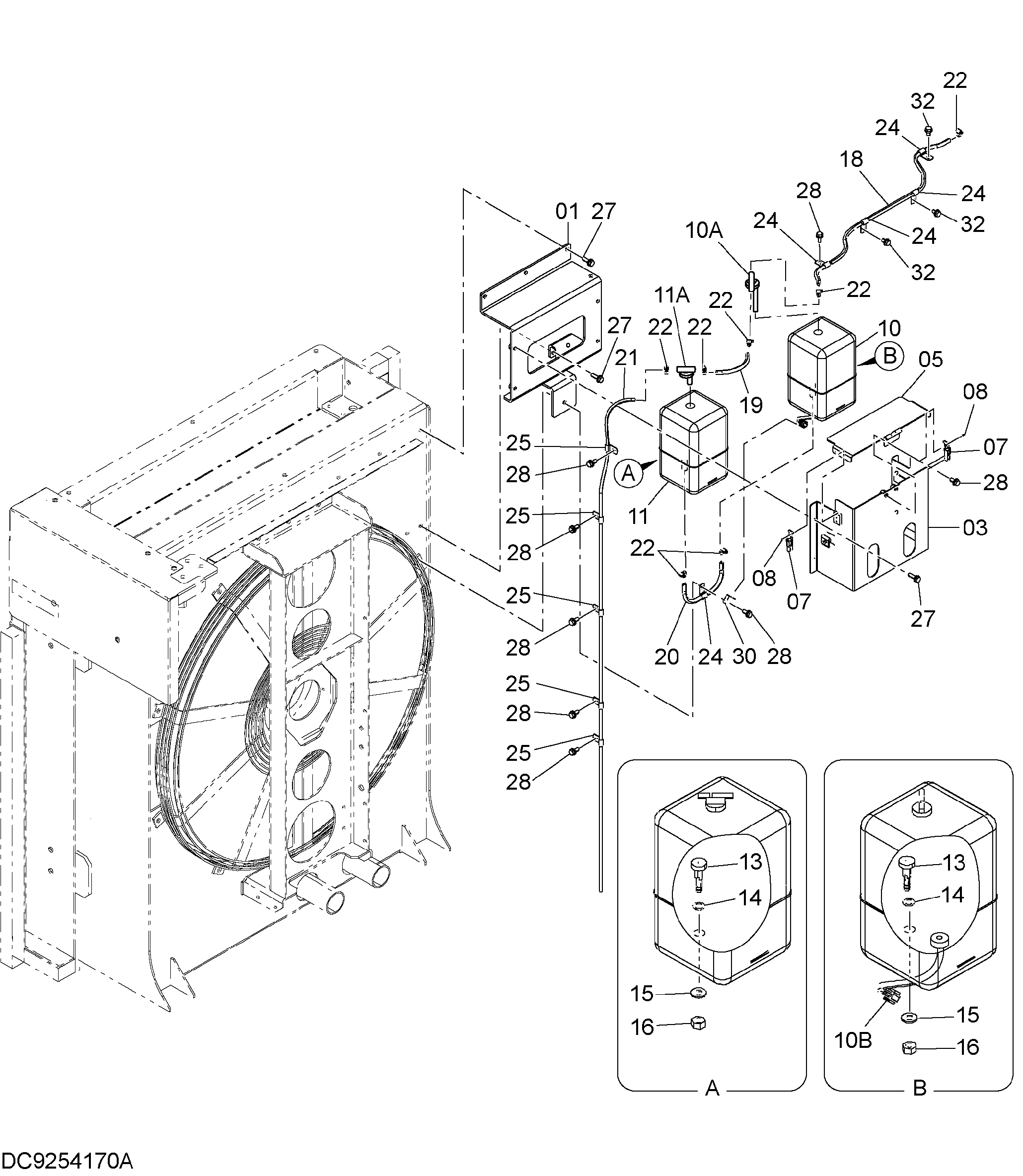 Схема Расширительный бачок HITACHI ZX1800K-3