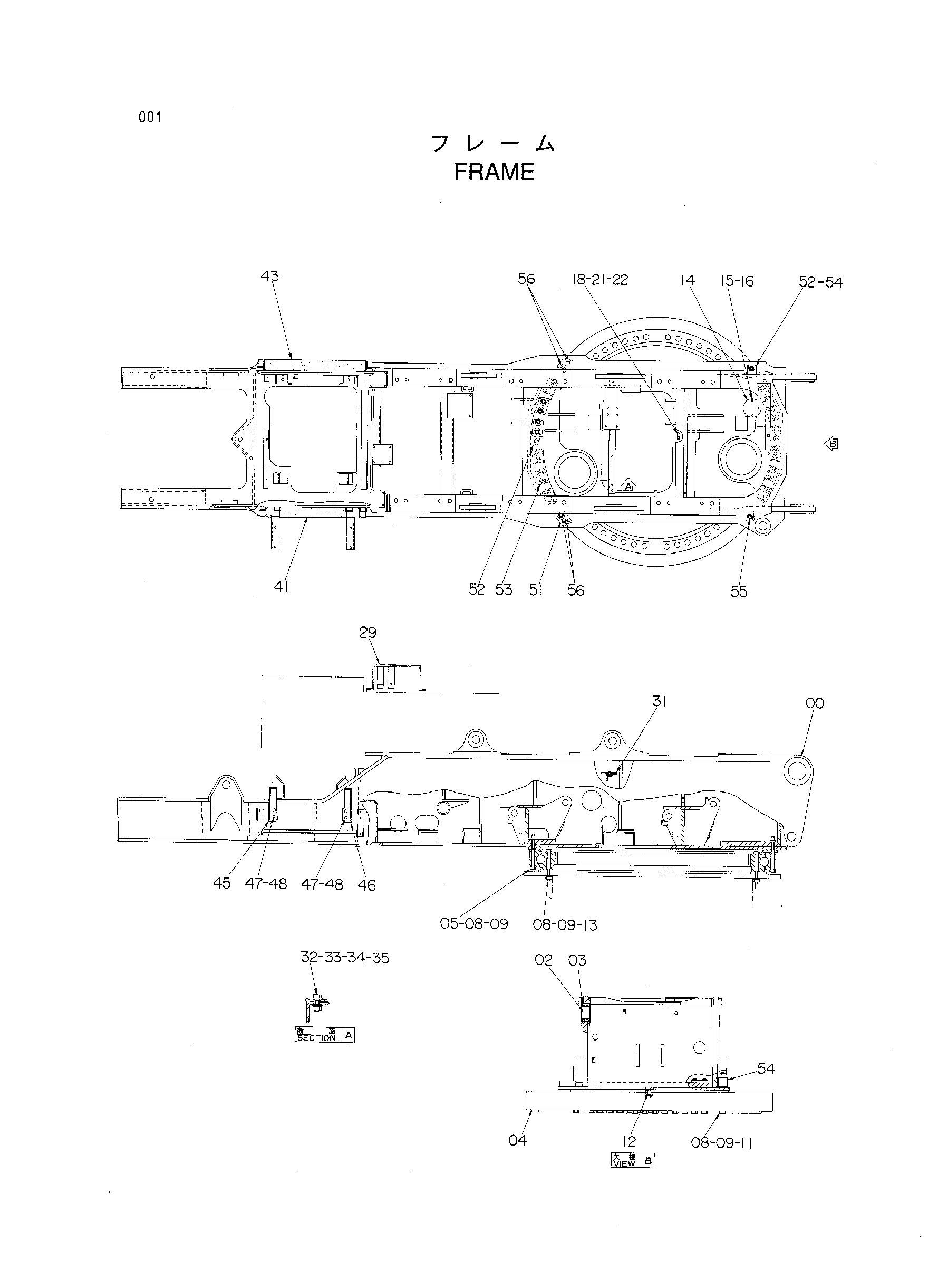 Схема Рама HITACHI KH850-3