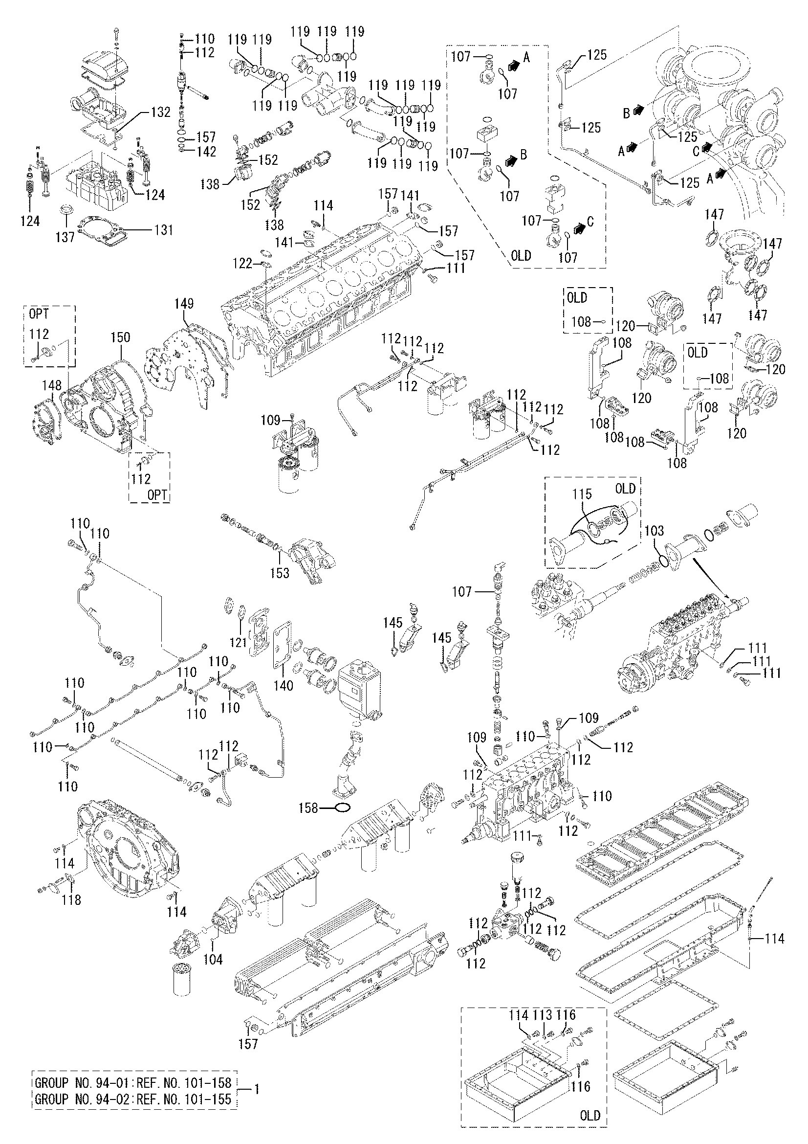 Схема Оверхаул прокладка комплект(деталь-1) HITACHI EX3600-5