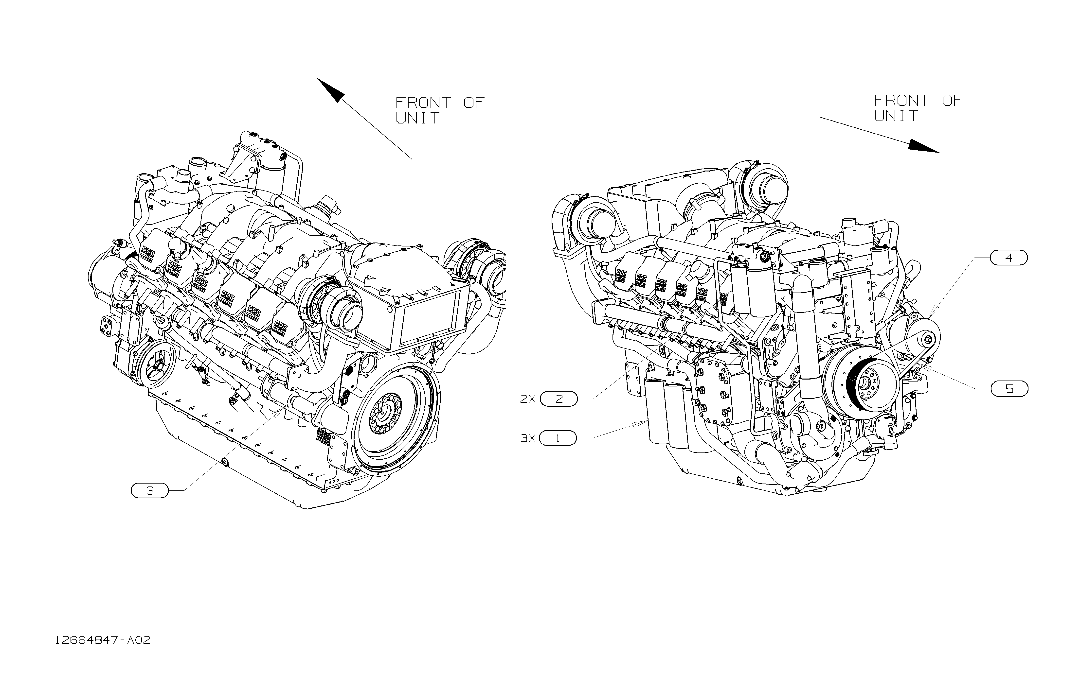 Схема 2105-Двигатель 12V2000-760HP HITACHI EH1100-3
