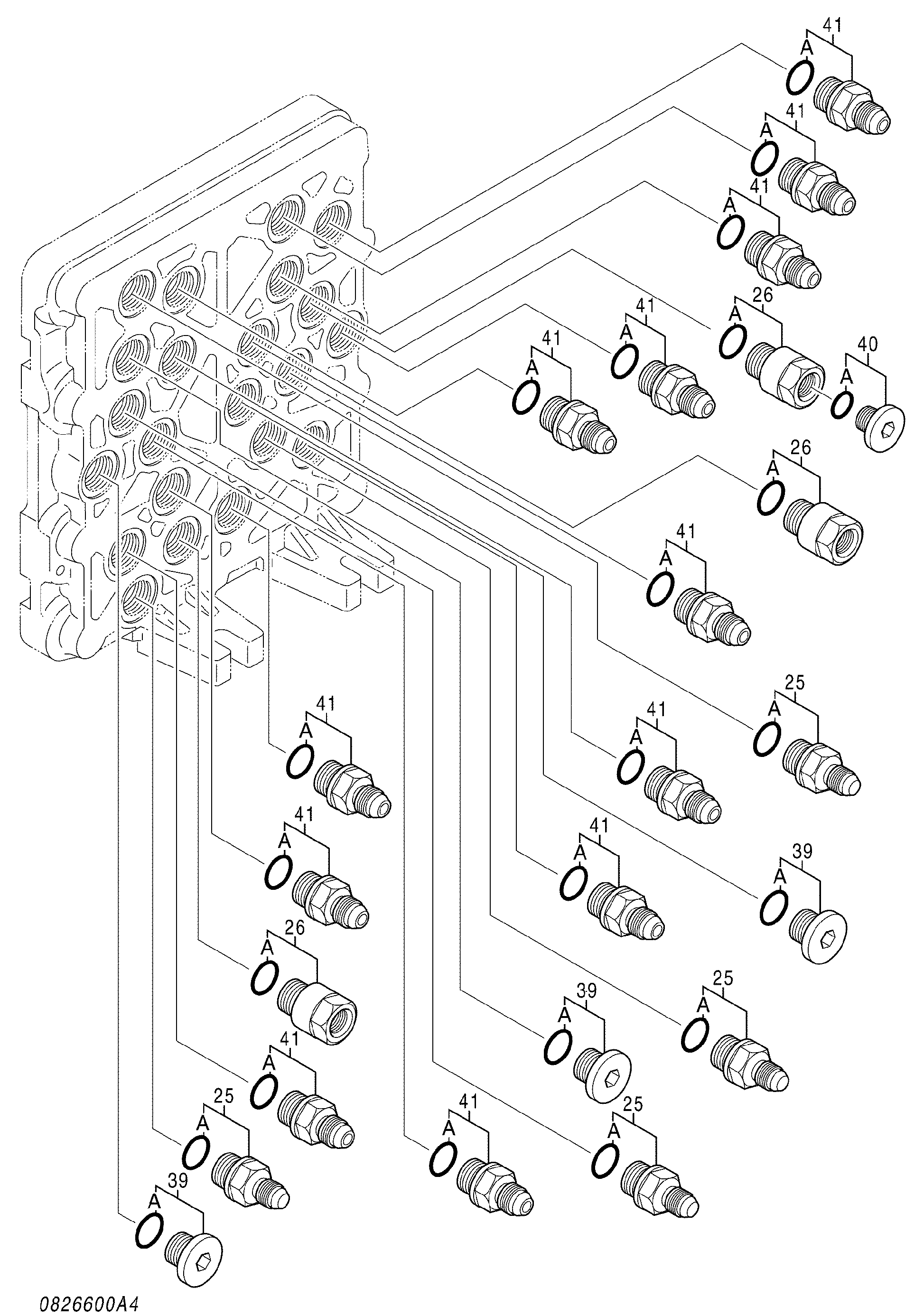 Схема Челночный клапан (4/5) HITACHI ZX160