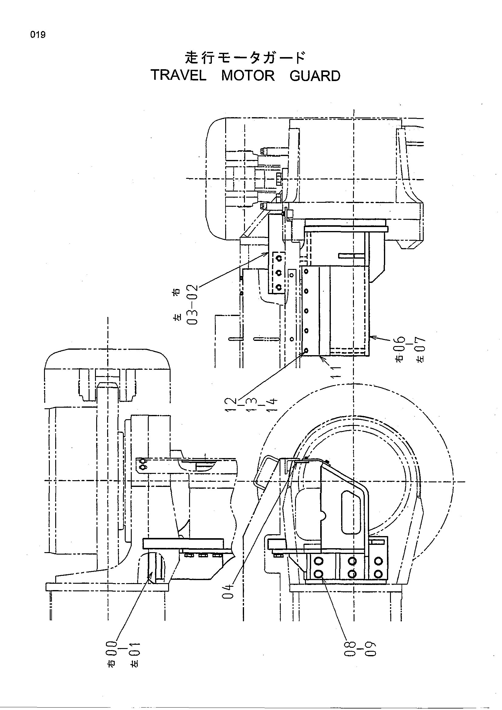 Схема Гидромотор хода защита HITACHI EX1800-3
