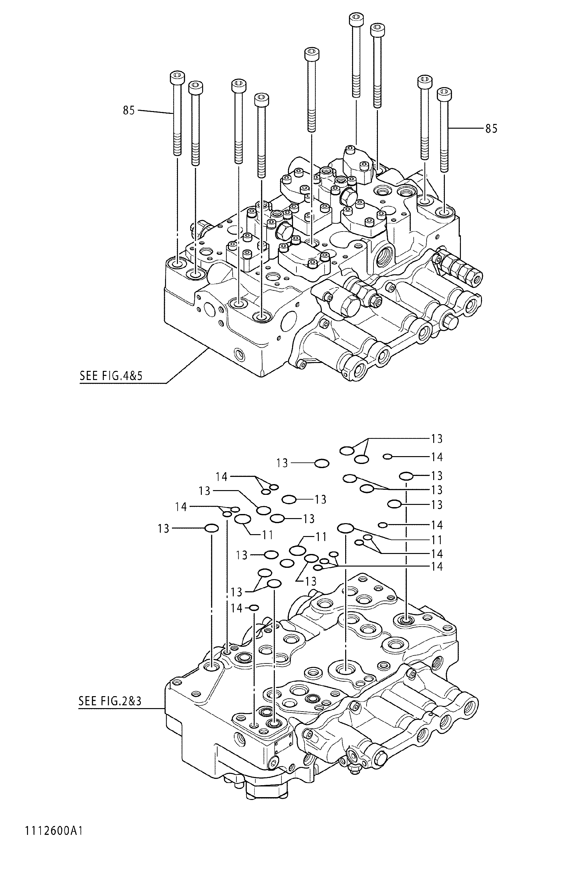 Схема Гидрораспределитель (1/5) HITACHI ZX225USR-3