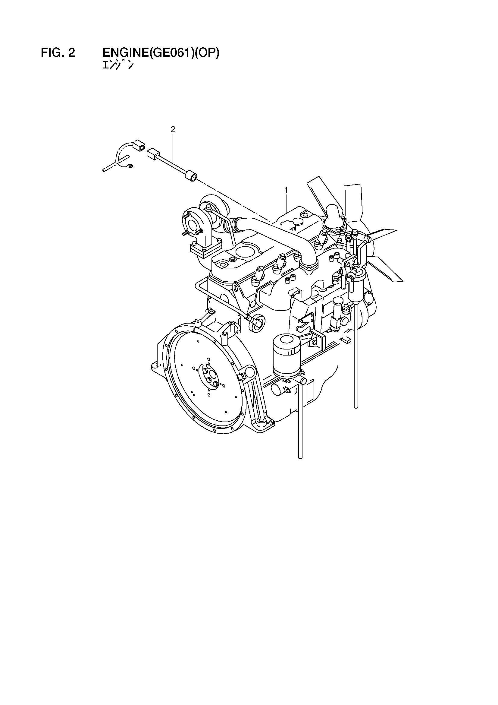 Схема Двигатель(GE061)(OP) HITACHI LX70-7