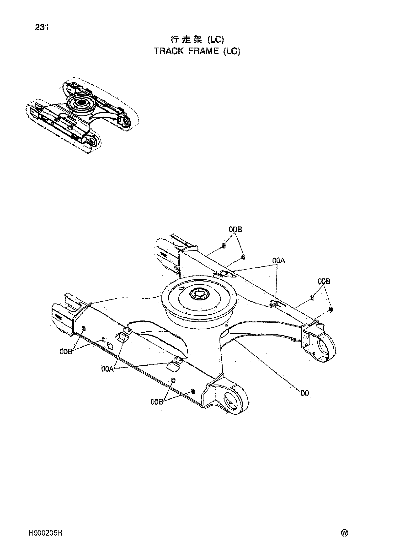 Схема TRACK FRAME (LC) HITACHI ZX240-3-HCMC