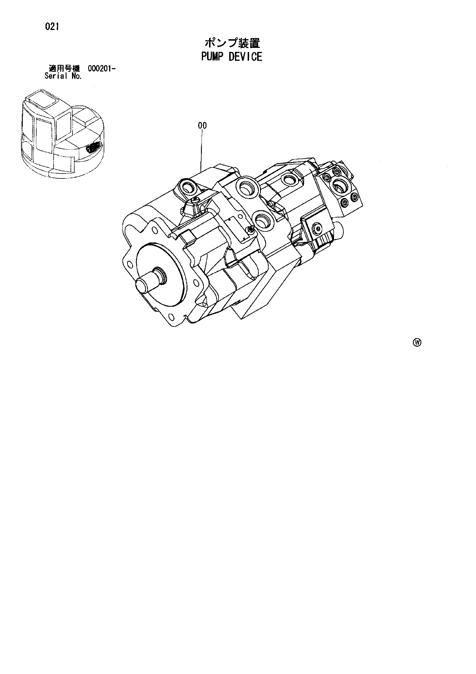Схема Насосный агрегат HITACHI ZX75URT