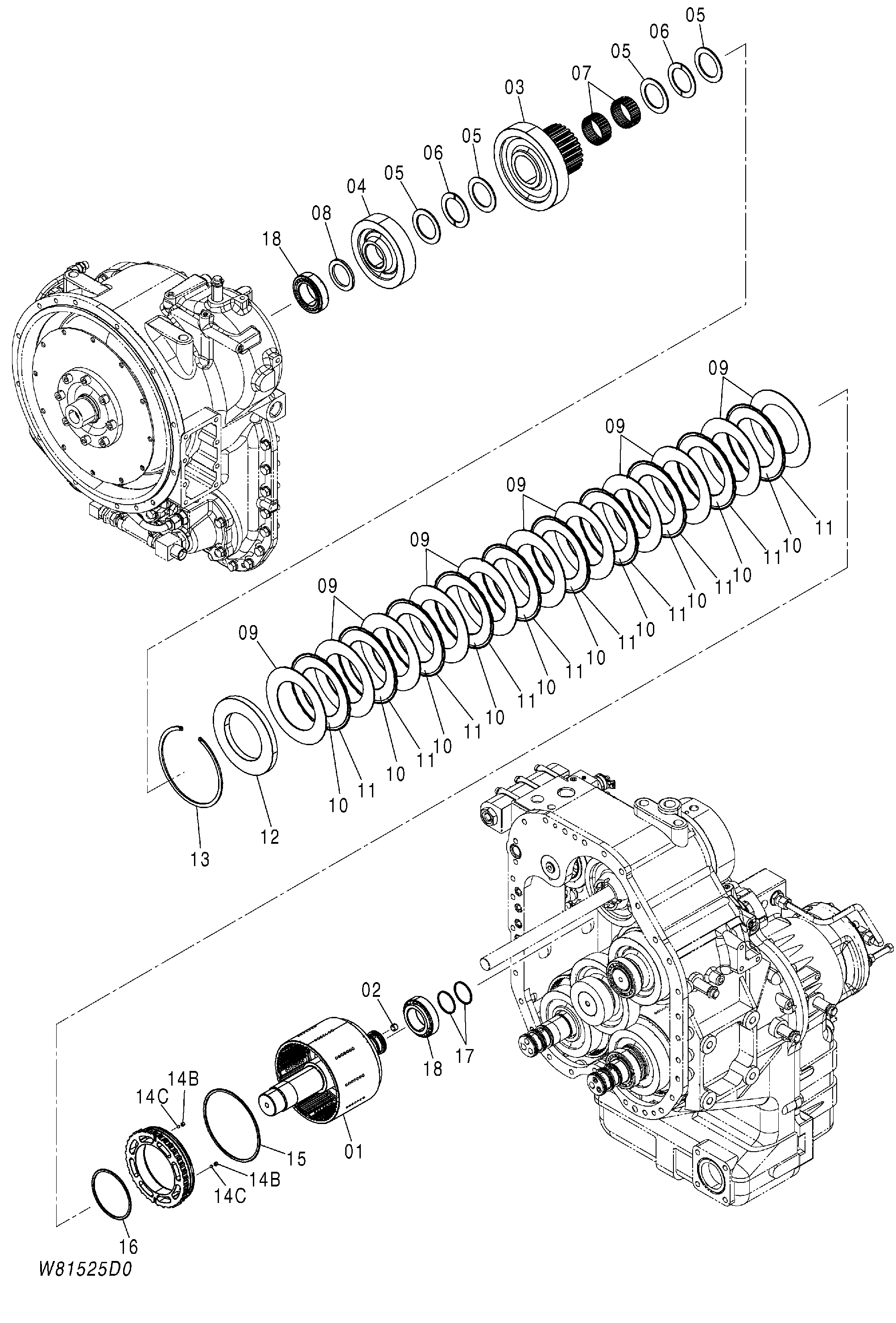 Схема Клукх в сборе R HITACHI ZW180