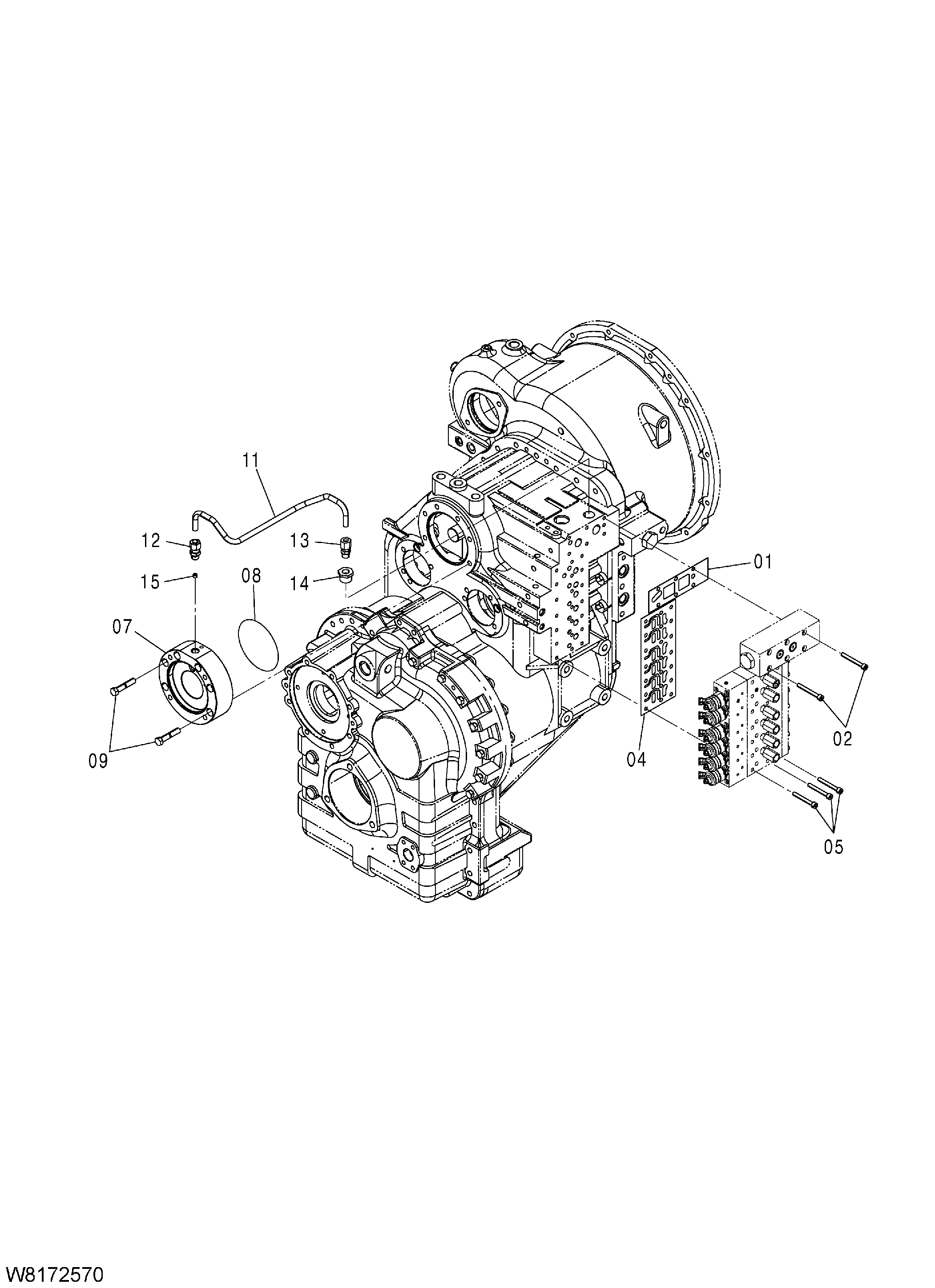 Схема Трансмиссия(5/22) HITACHI ZW310-A