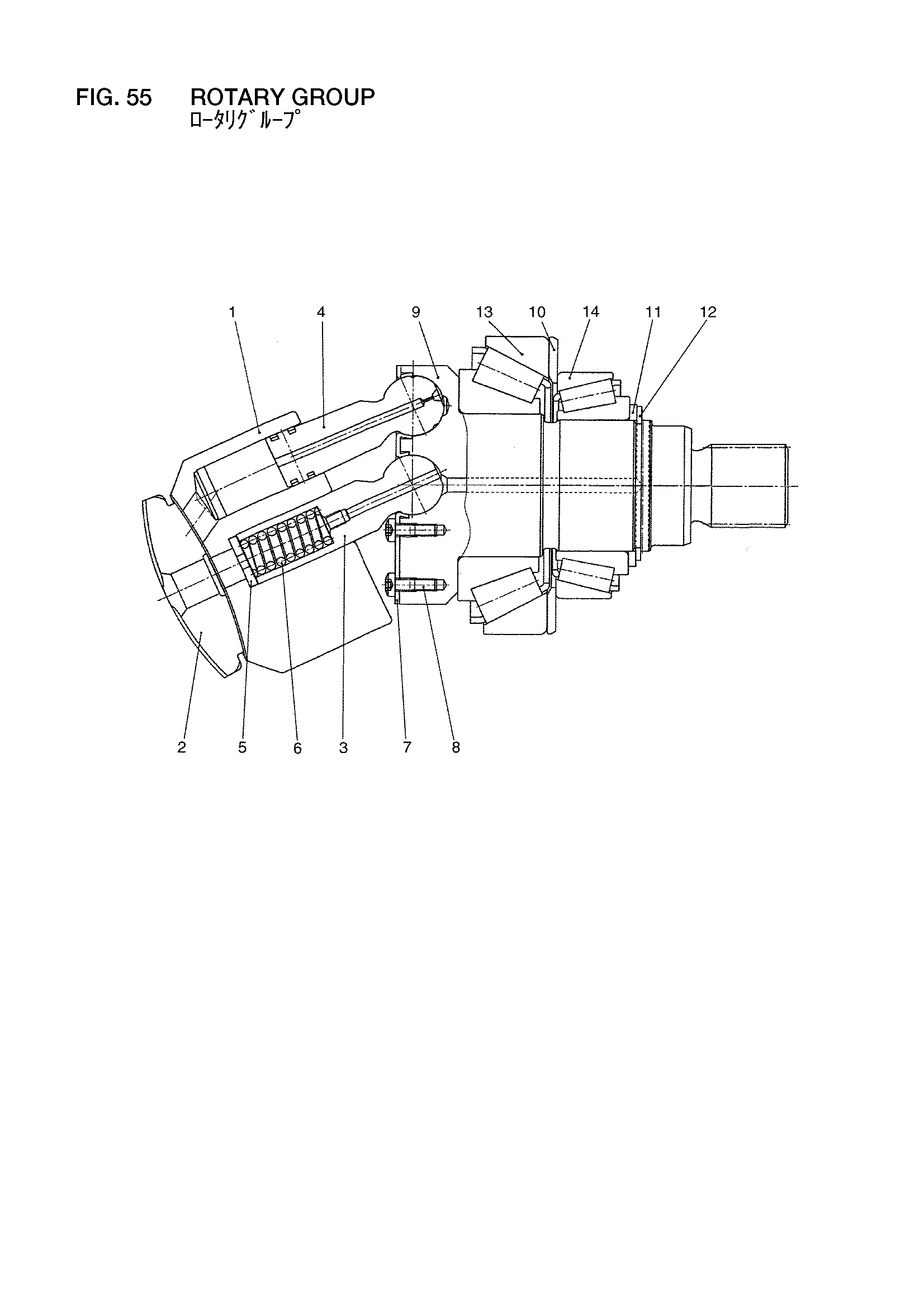 Схема Поворотный группа HITACHI LX70-7