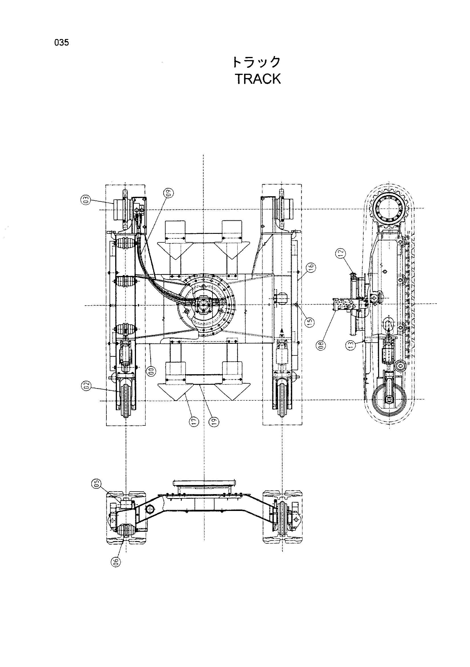 Схема Гусеница HITACHI HX140B