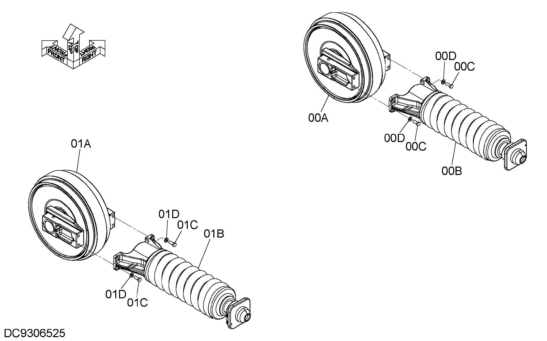 Схема Гусеница пружина HITACHI ZX290L-5G