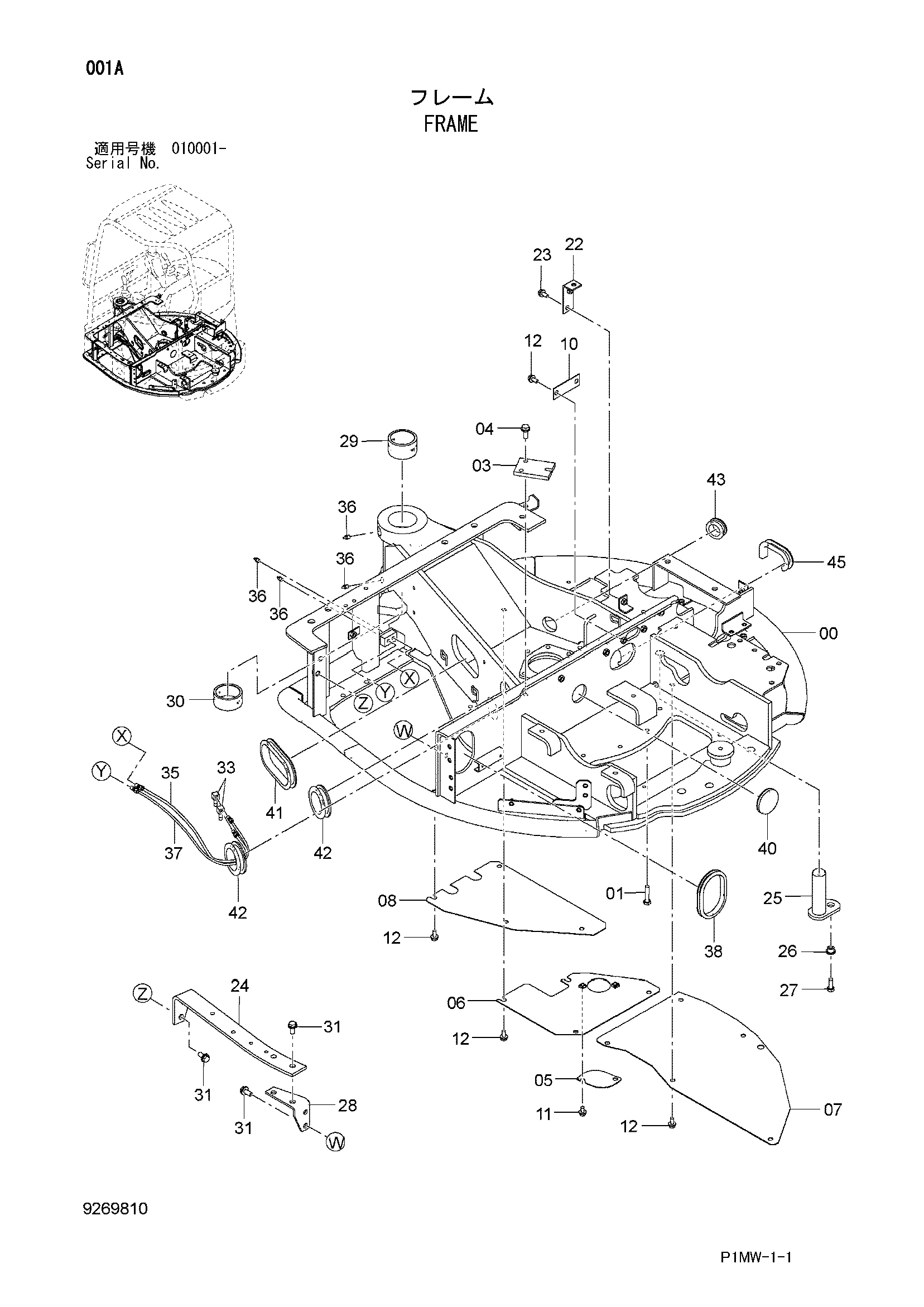 Схема Рама HITACHI ZX22U-2
