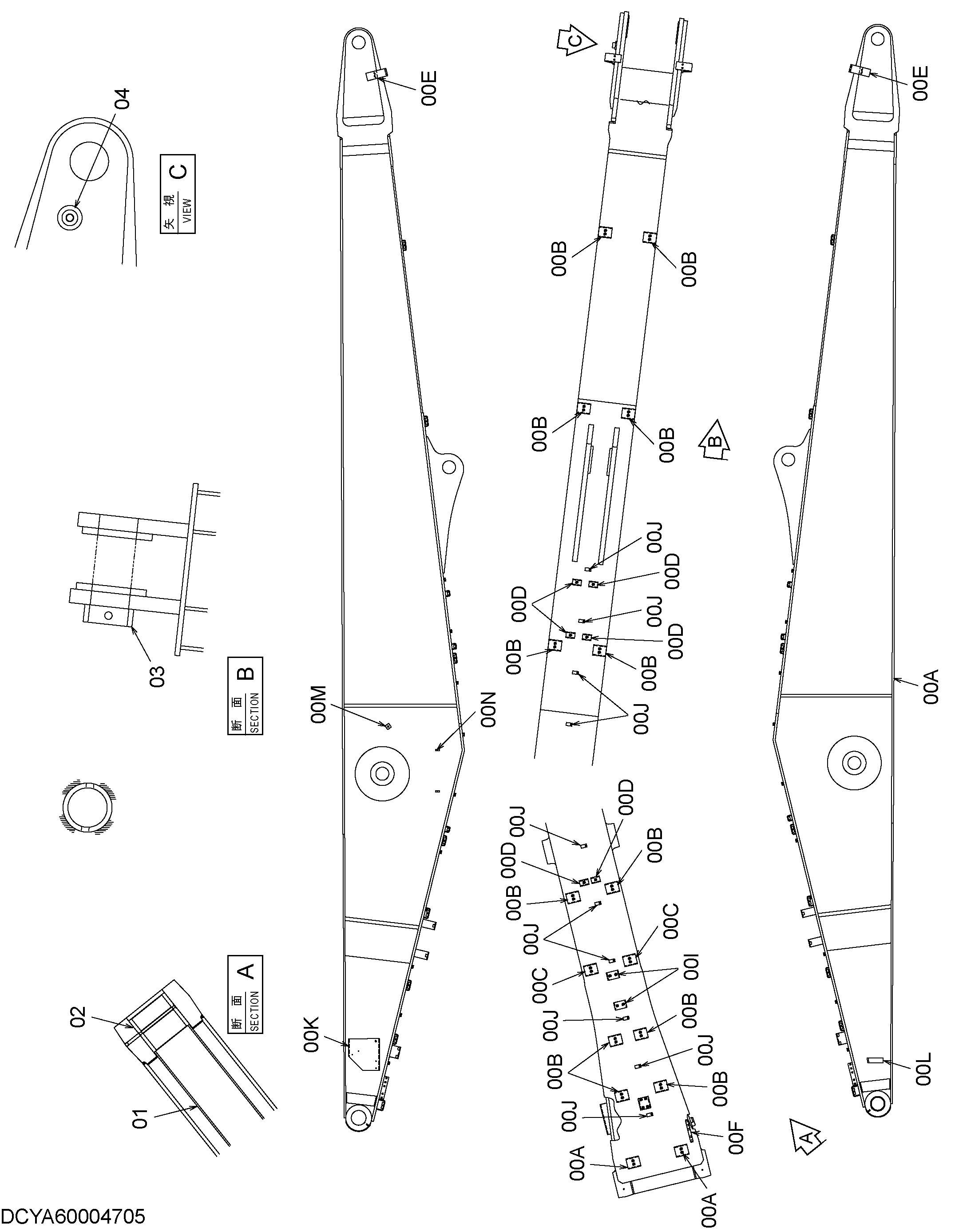 Схема Стрела (2) HITACHI ZX330-3G