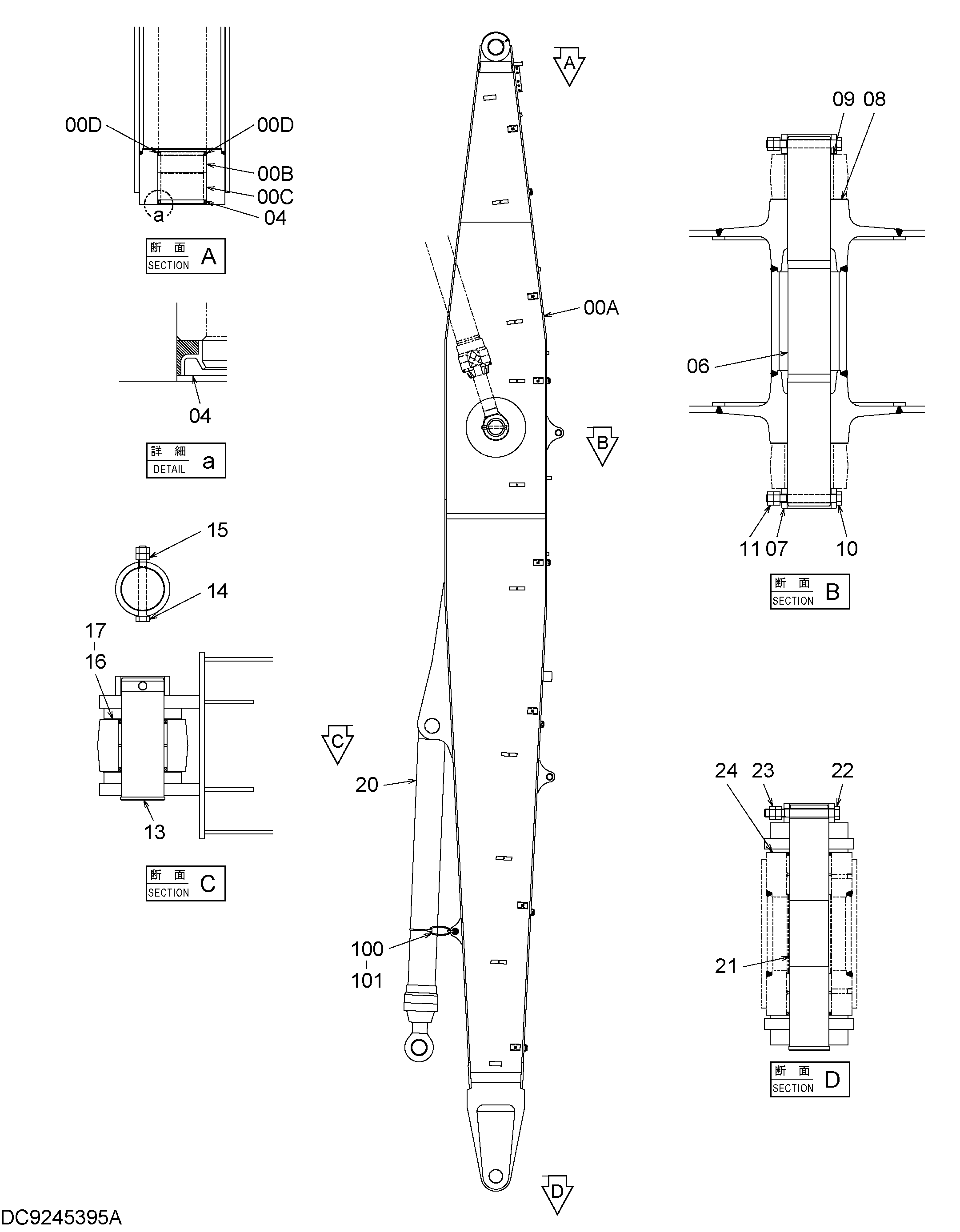 Схема Стрела HITACHI ZX330-3G