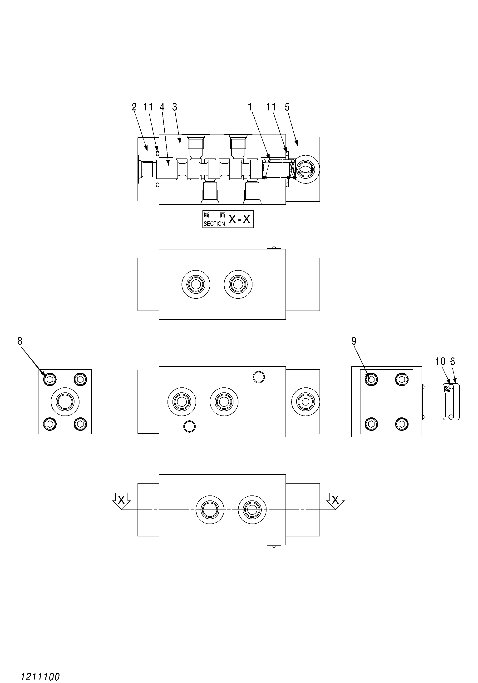 Схема Клапан селектор HITACHI ZX35U-2
