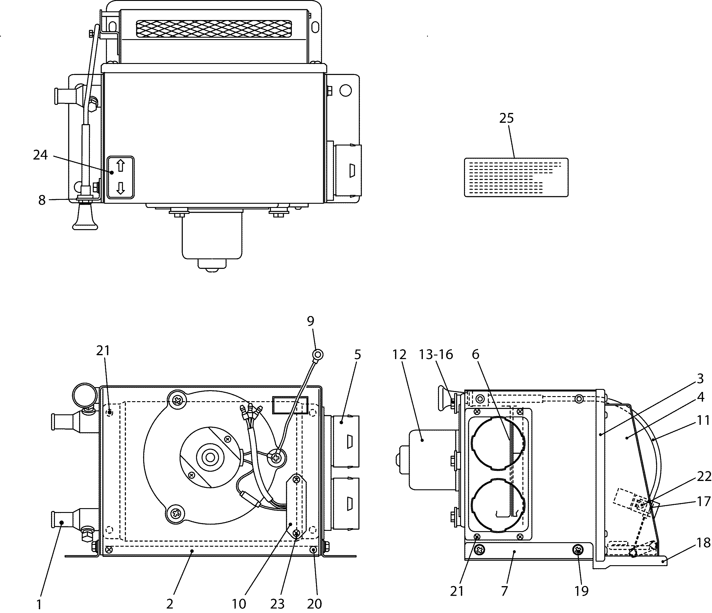 Схема Отопитель блок(HR400A)(OP) HITACHI LX80-7
