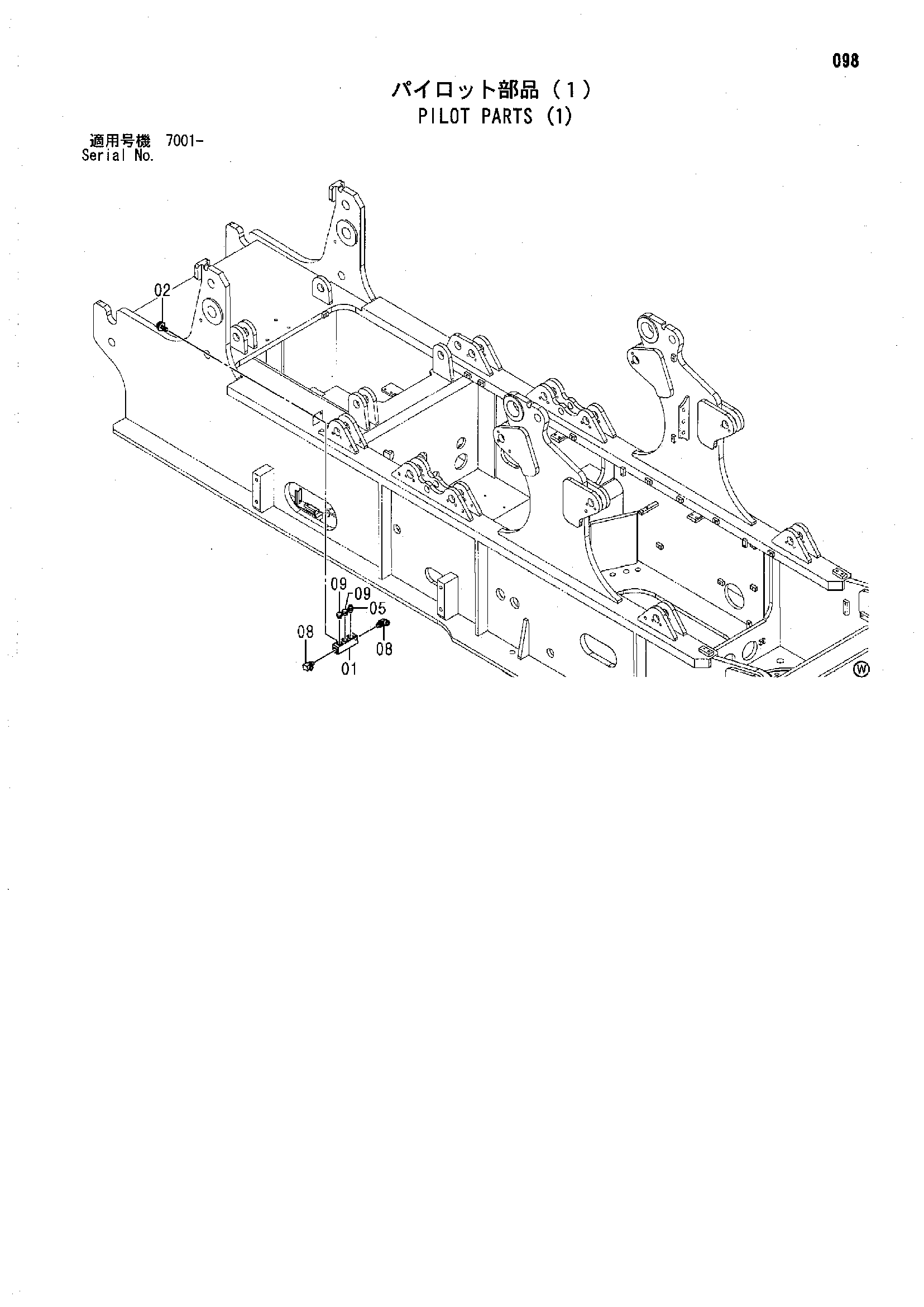 Схема Пилотный детали (1) HITACHI SCX1500-2