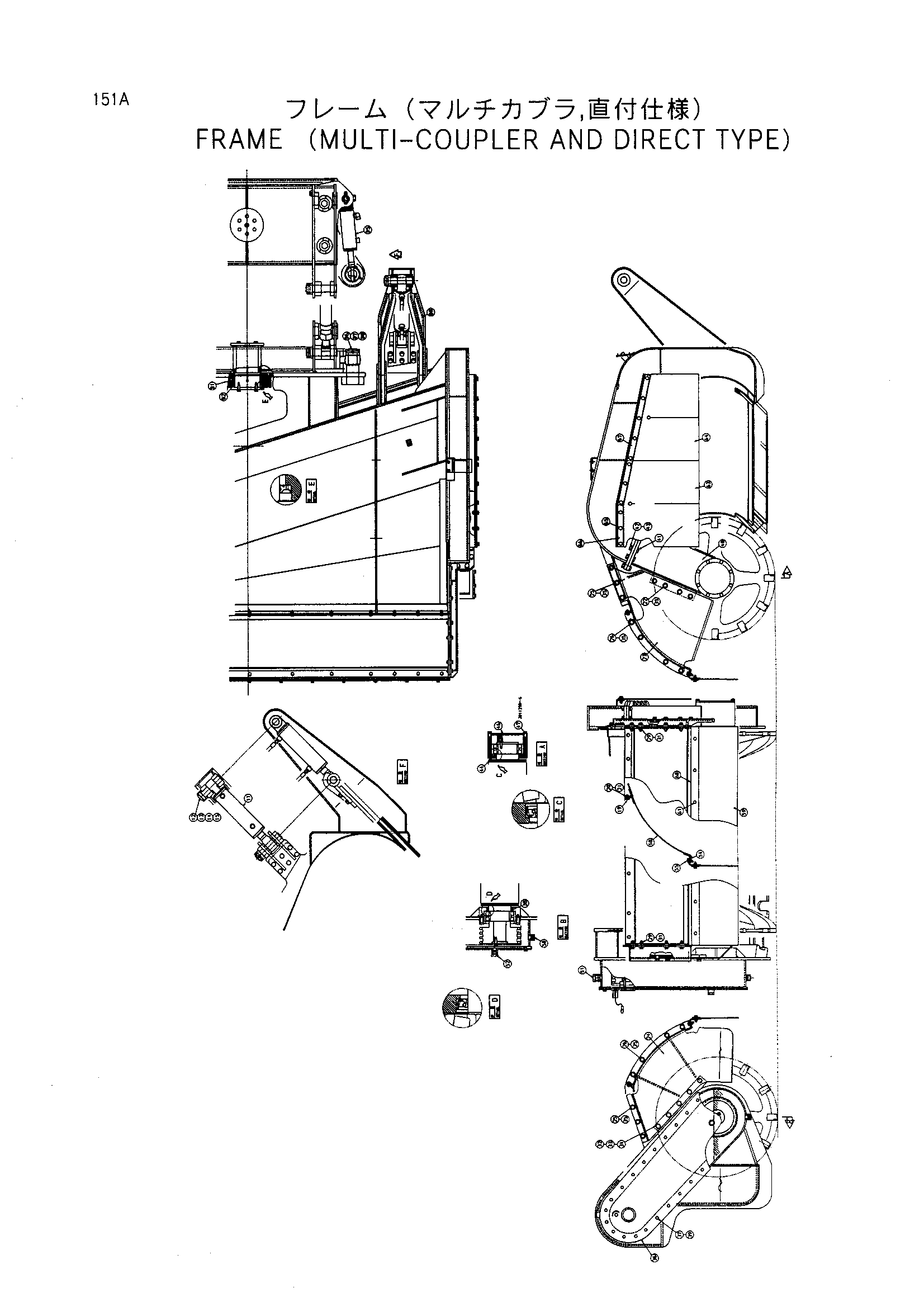 Схема Рама (мулти-коуплер и прямой тип) HITACHI LX80RS-2