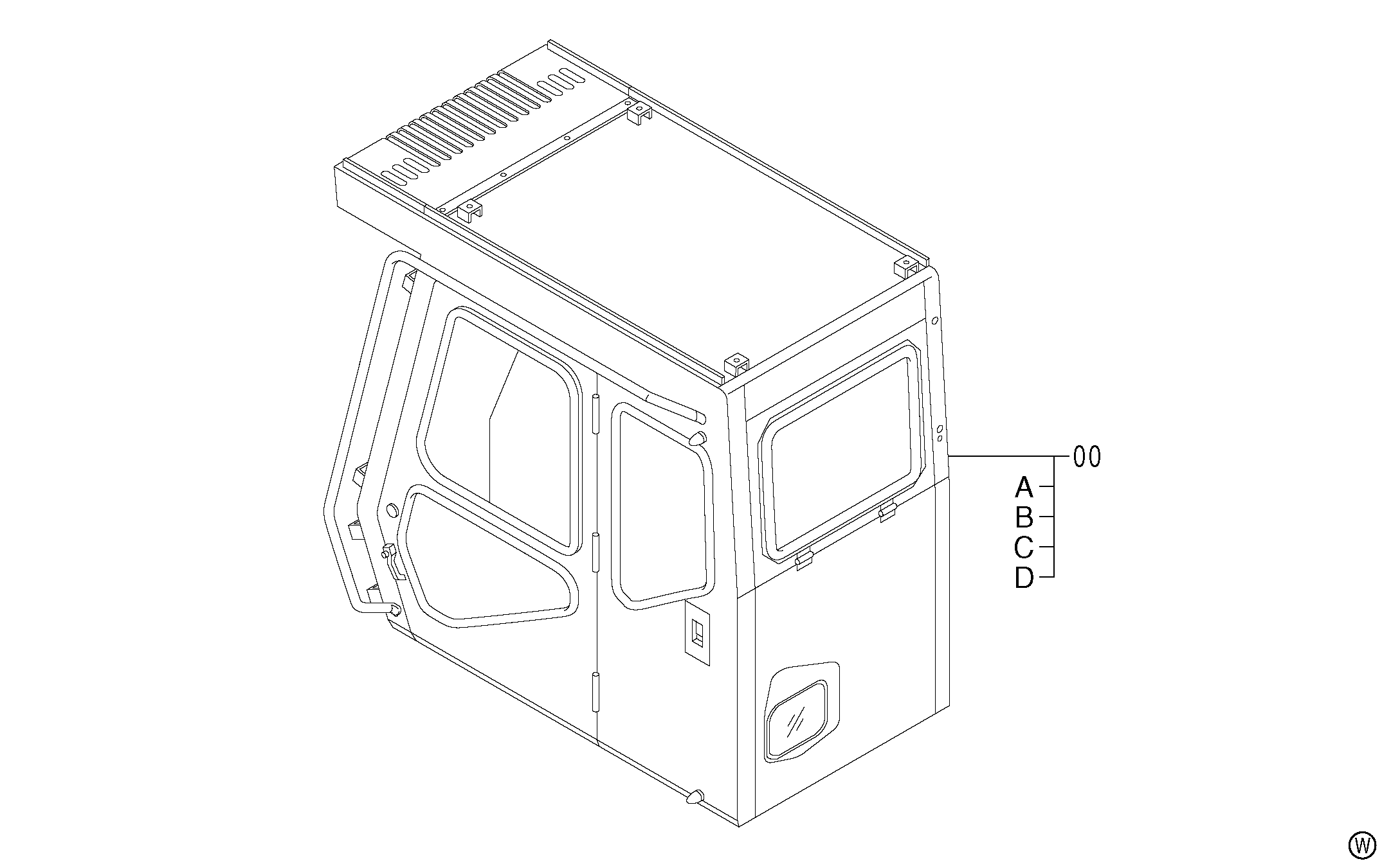 Схема Кабина <H, MTH> HITACHI ZX450H