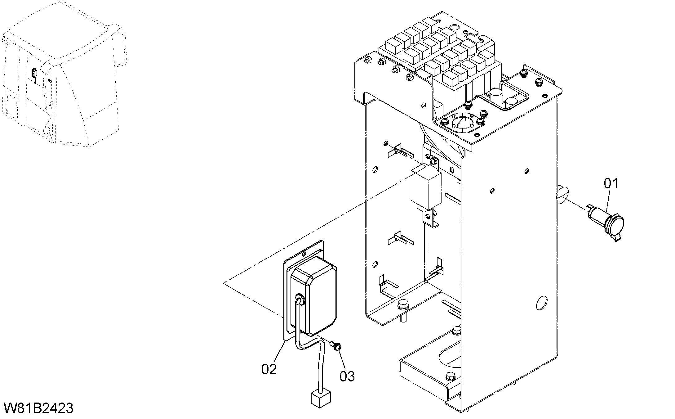 Схема 12V силовой блок(DC12V) HITACHI ZW150