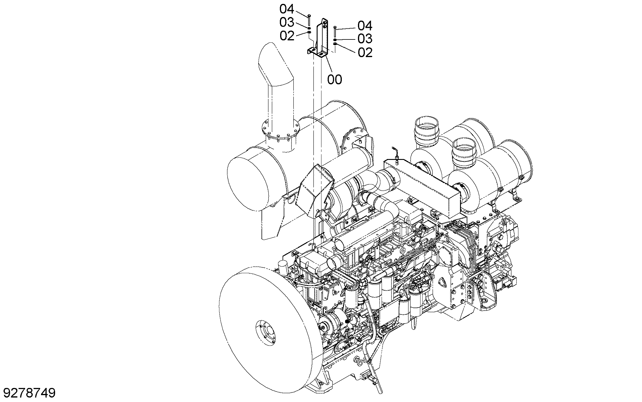 Схема Глушитель опора HITACHI EX1200-6