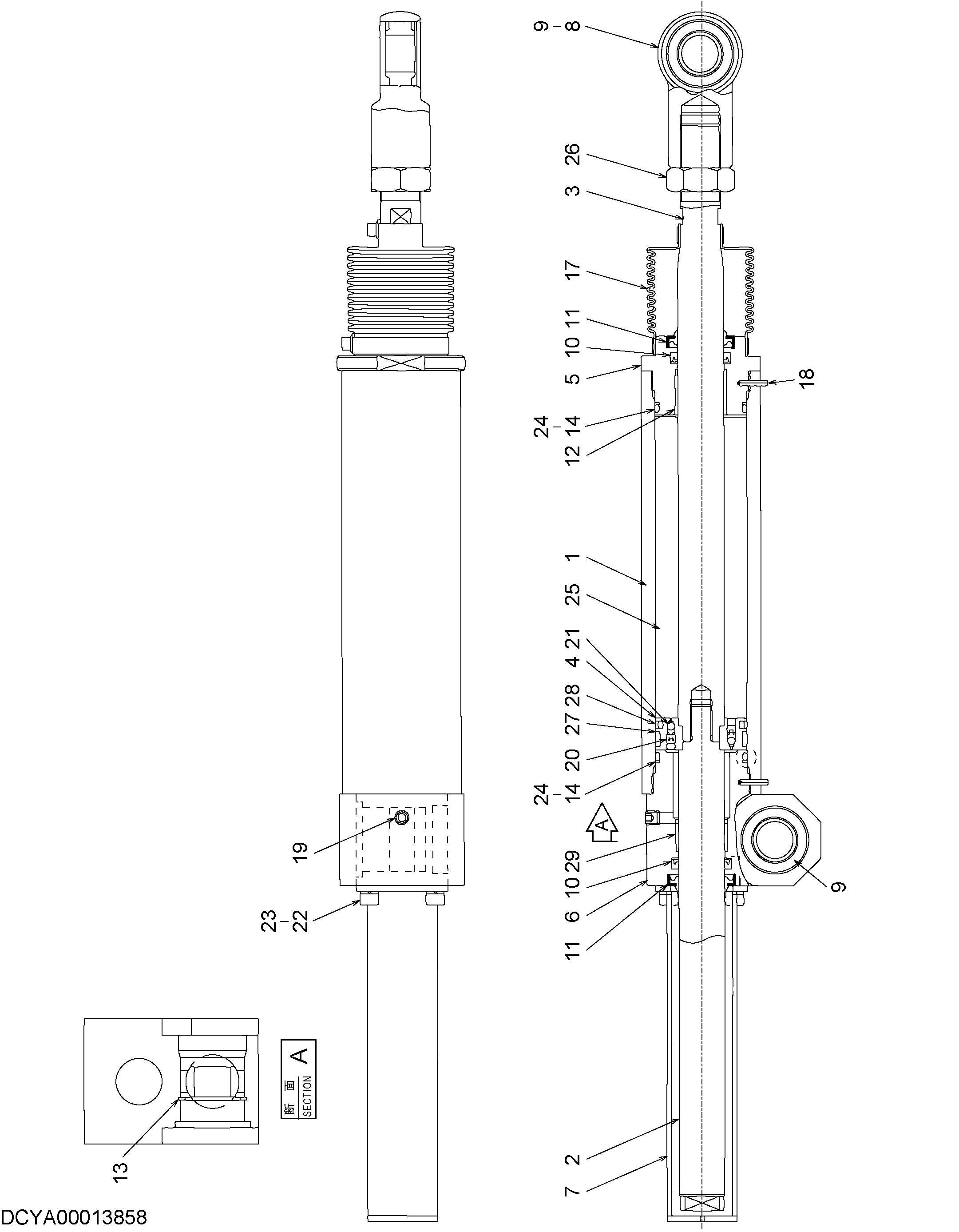 Схема Амортизатор HITACHI EH3500AC2