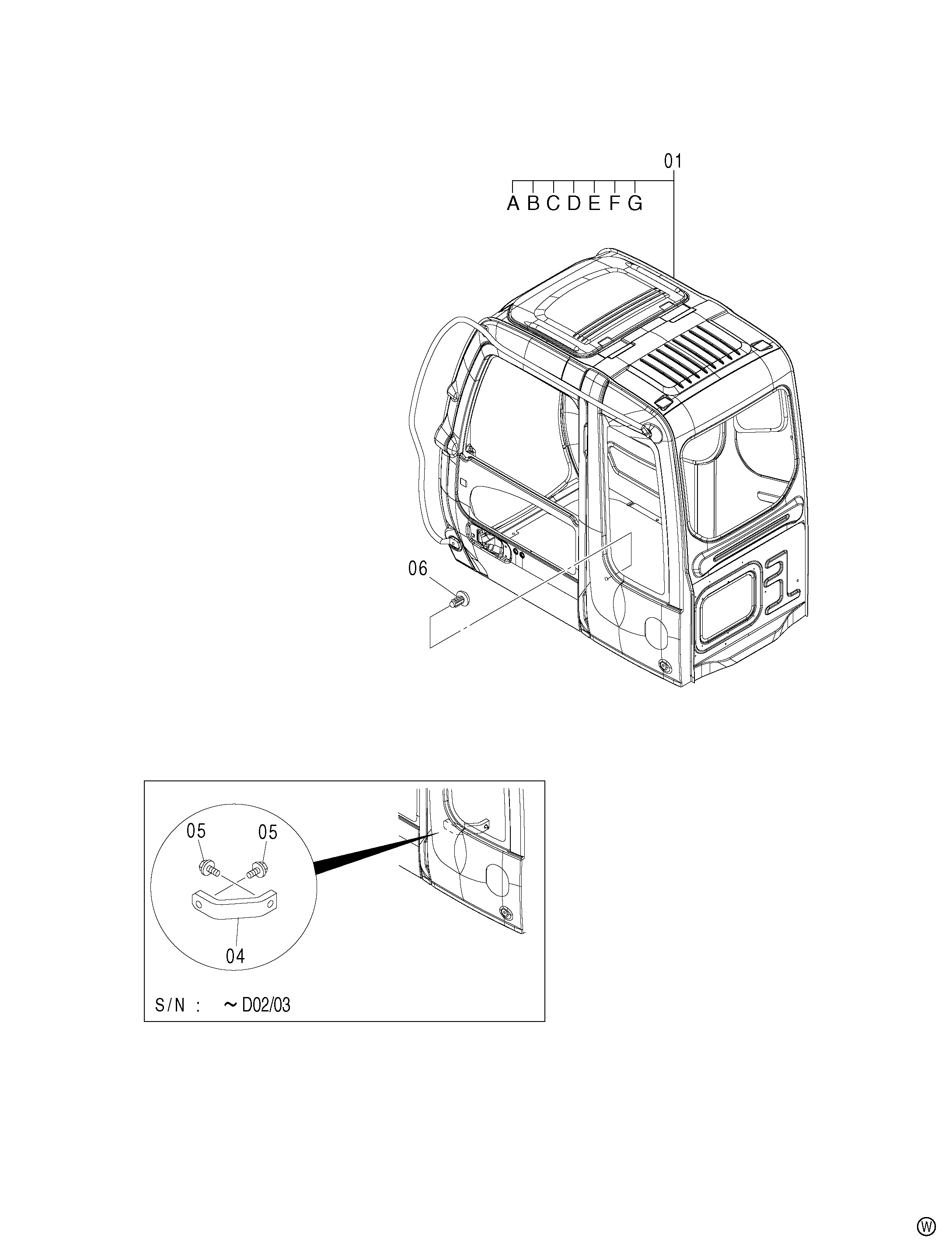 Схема Кабина <450, MT> HITACHI ZX450