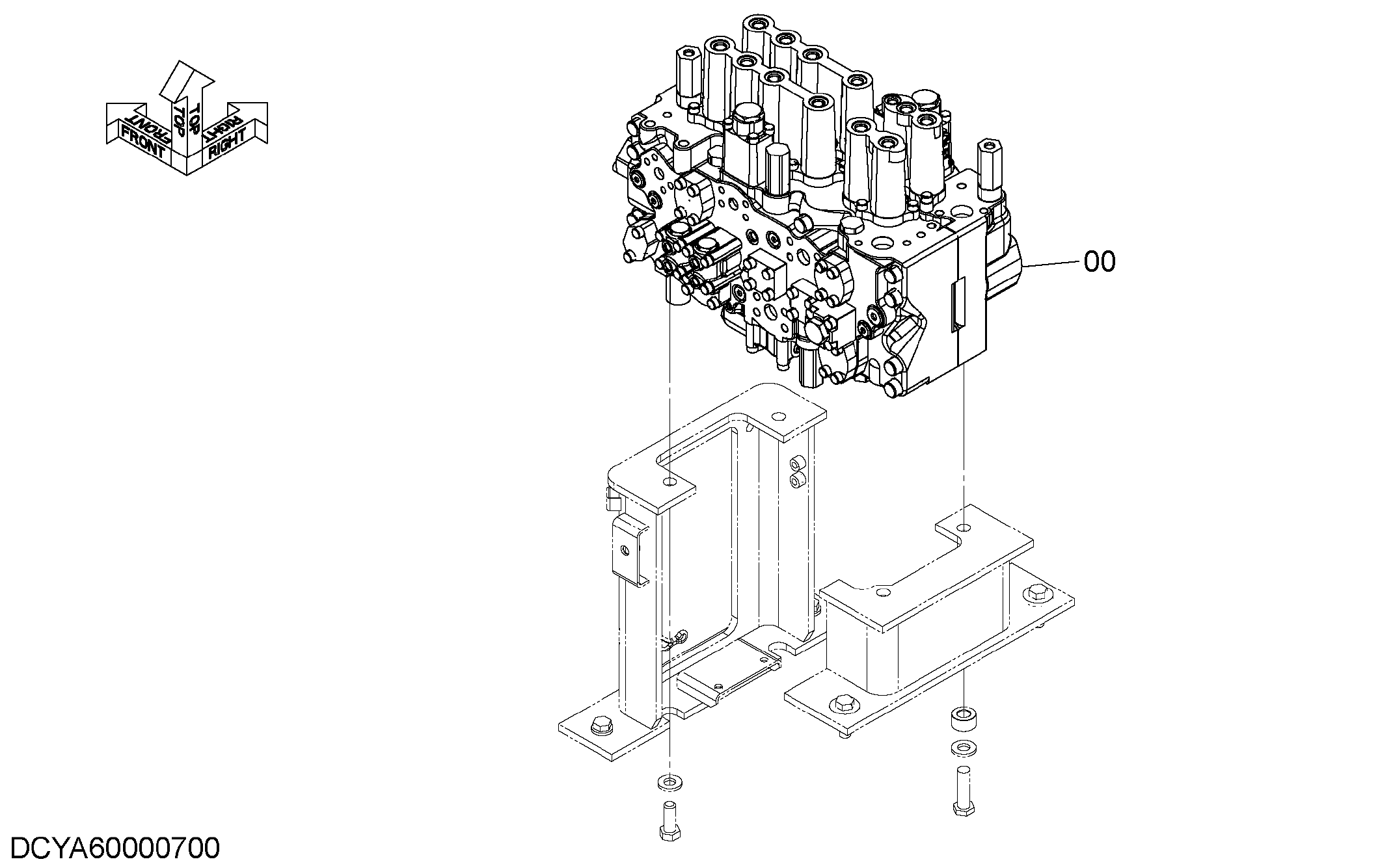 Схема Гидрораспределитель HITACHI ZX250LCN-5B