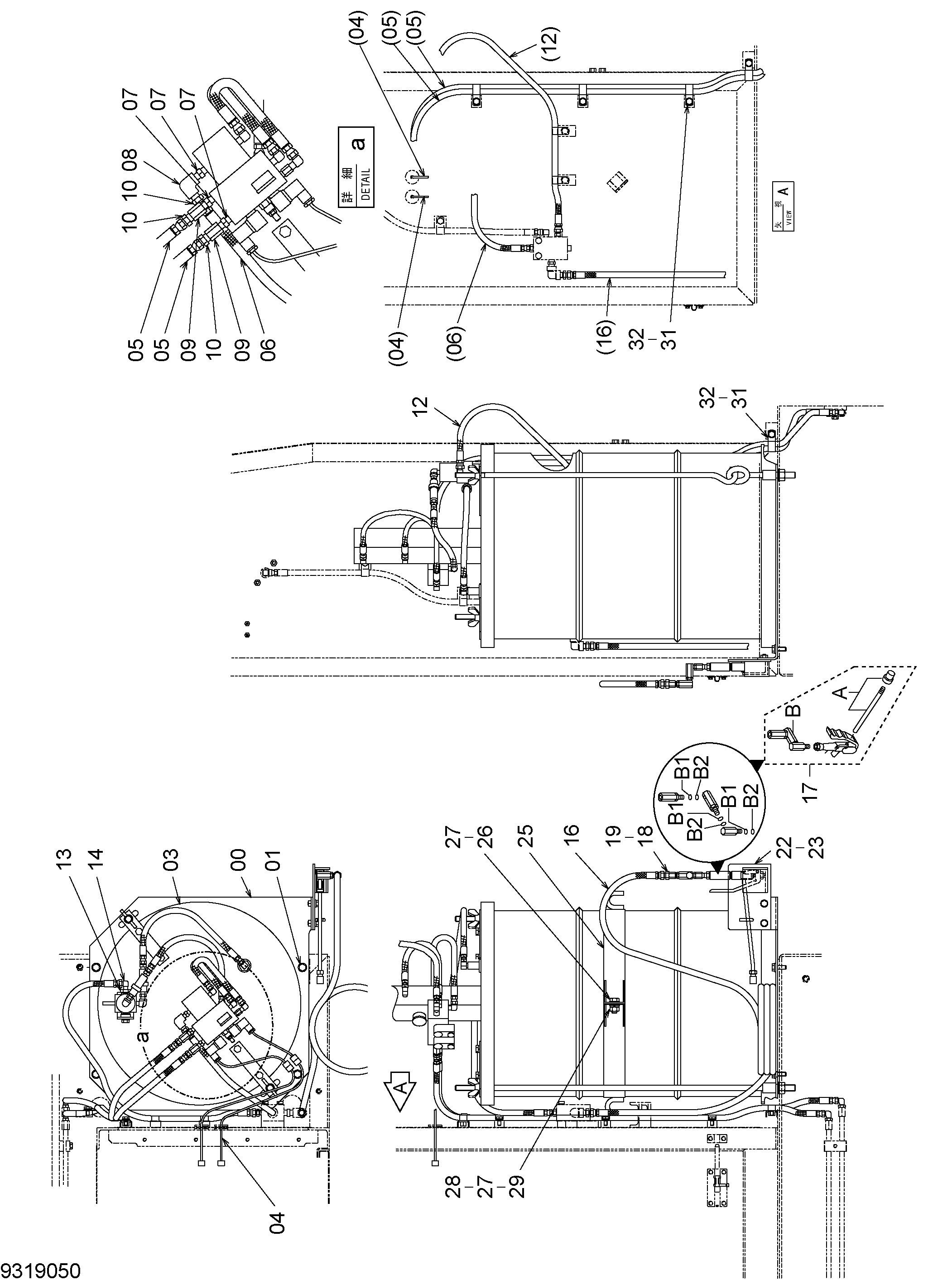 Схема Лубрикатор группа HITACHI EX1800-3