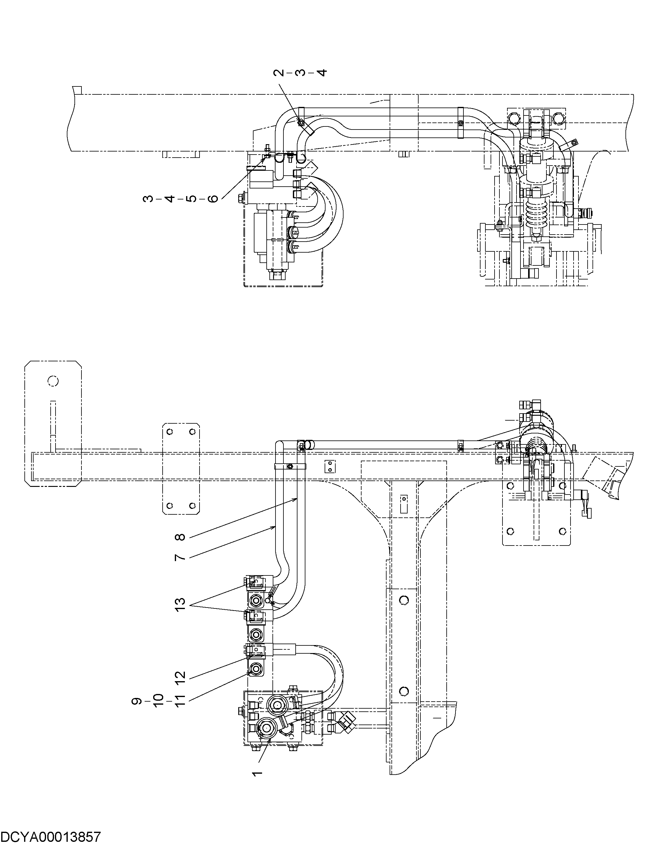 Схема Провод жгут проводов (1) HITACHI EH3500AC2