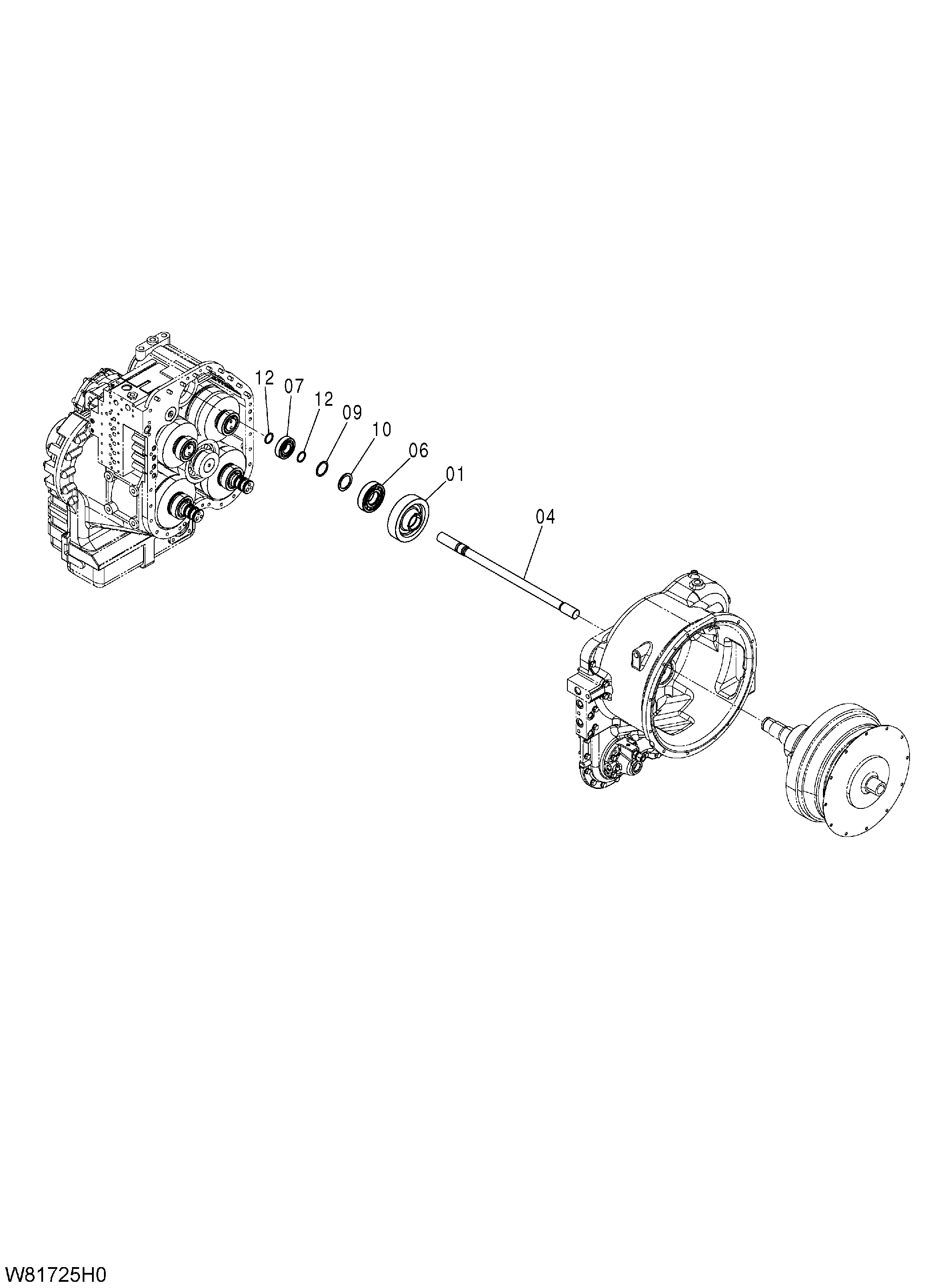 Схема Трансмиссия(15/22) HITACHI ZW310