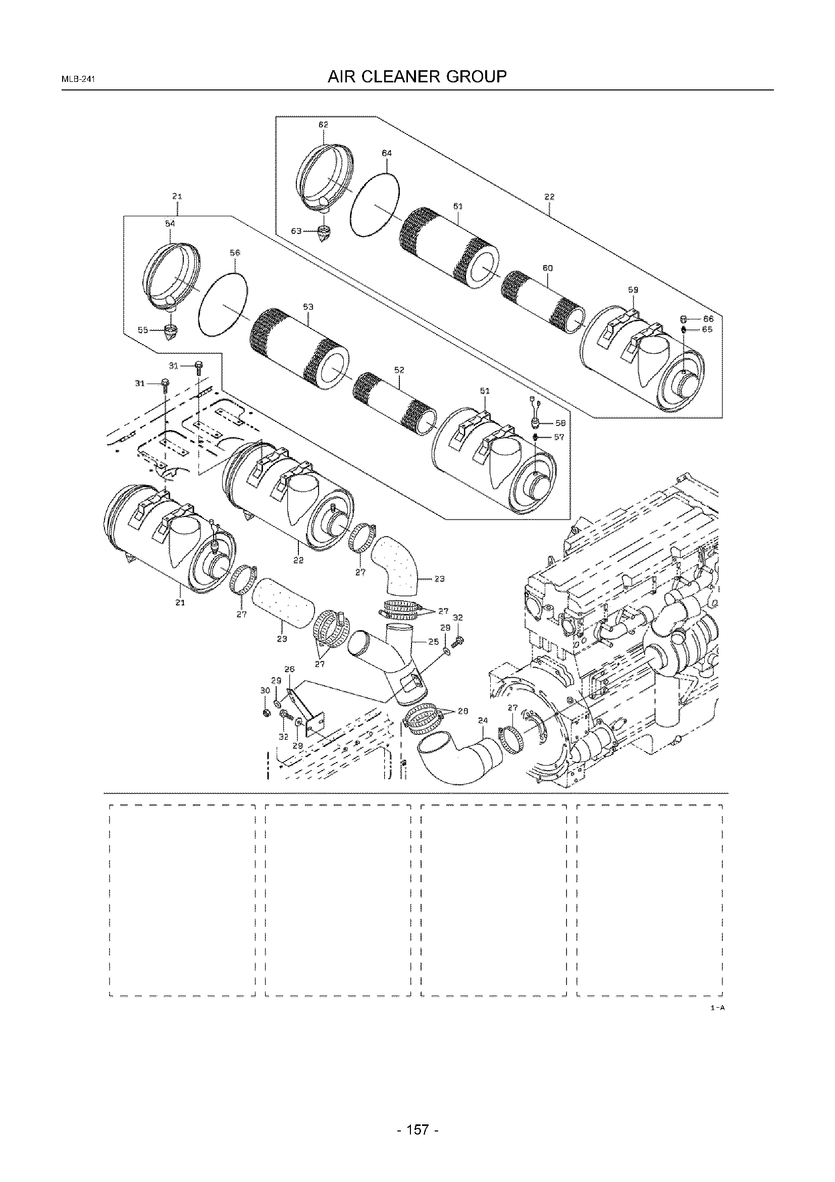 Схема Воздушный фильтр группа HITACHI ZW370