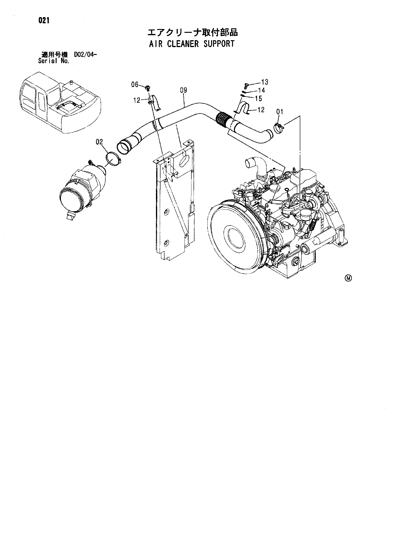 Схема Воздушный фильтр опора HITACHI ZX110