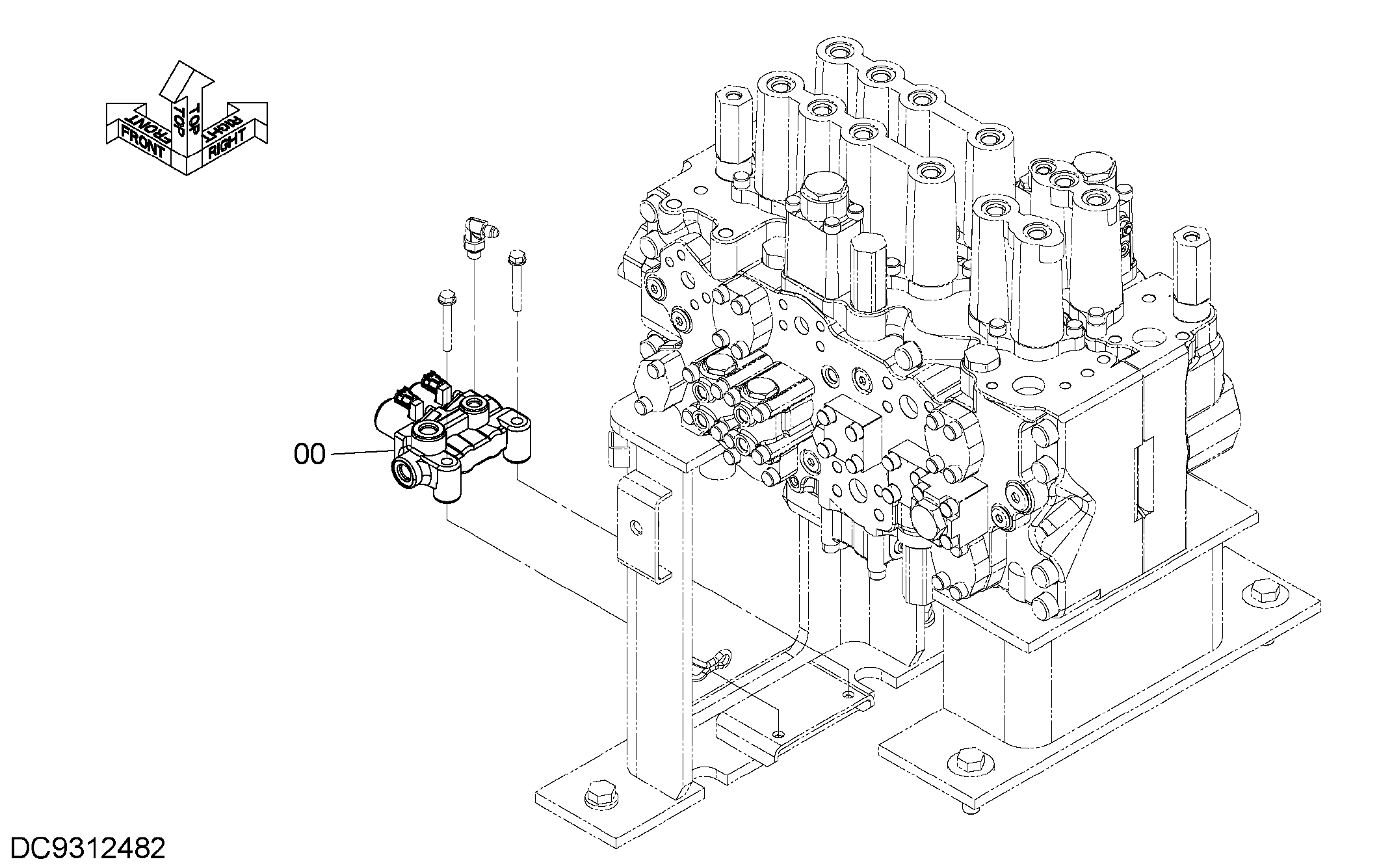Схема Электромагнитный клапан (2 секция) HITACHI ZX350LCN-5B