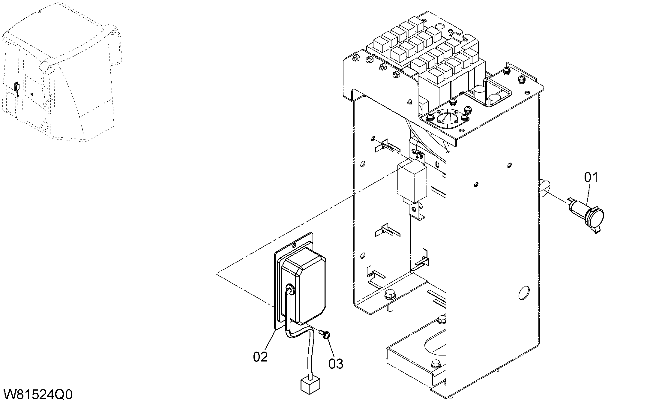 Схема 12V силовой блок (DC12V) HITACHI ZW180