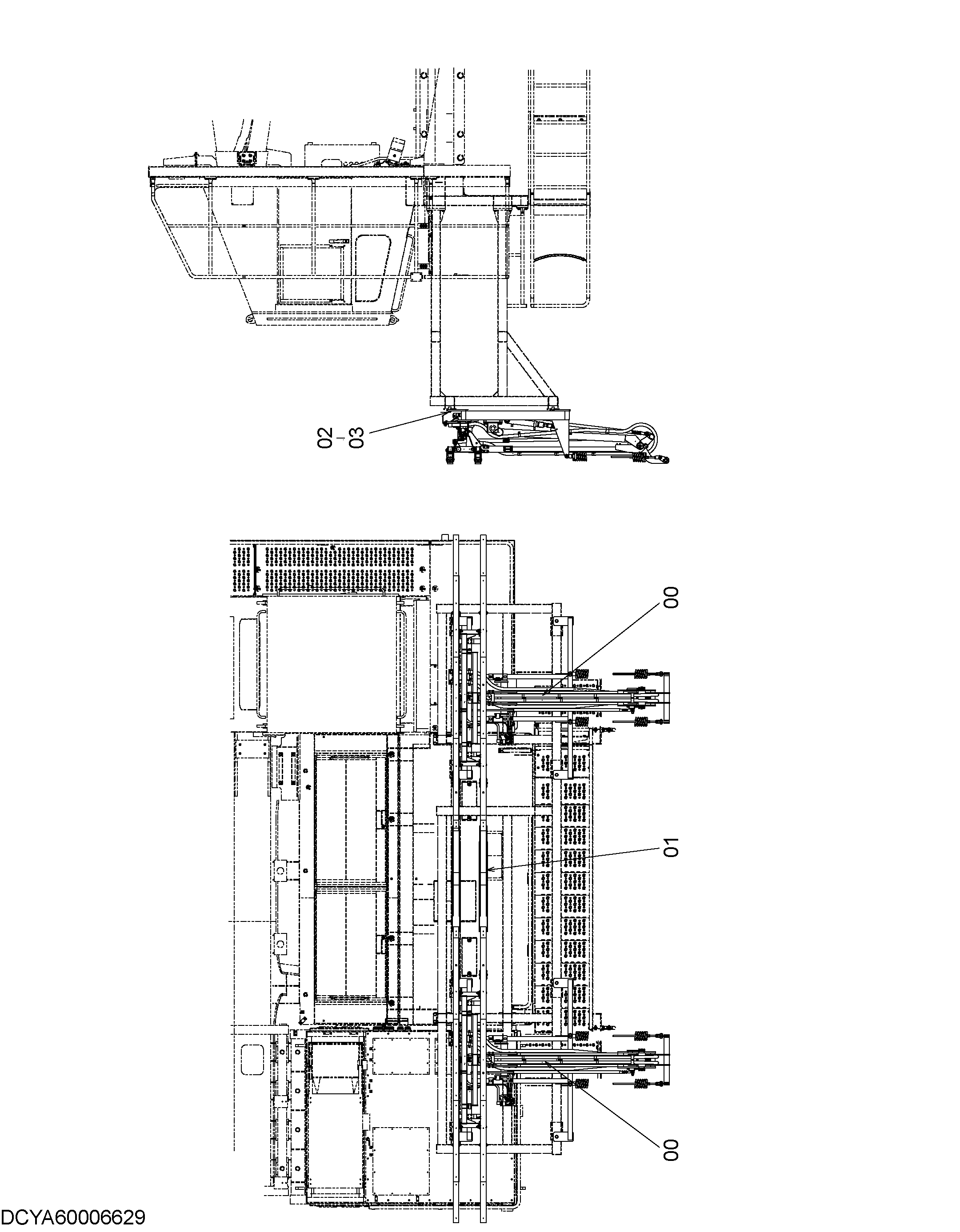 Схема Пантограпх детали HITACHI EH3500AC2