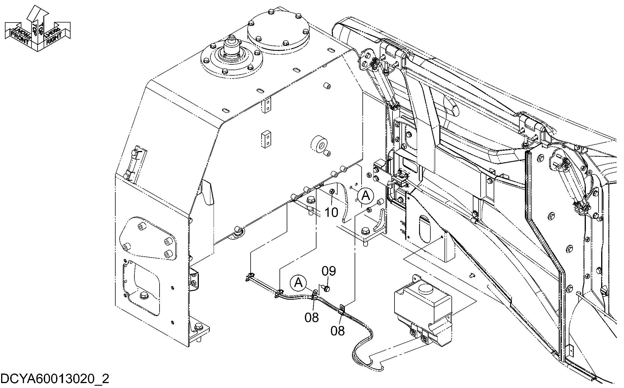Схема Кондиционер детали (2) HITACHI ZW250-5B