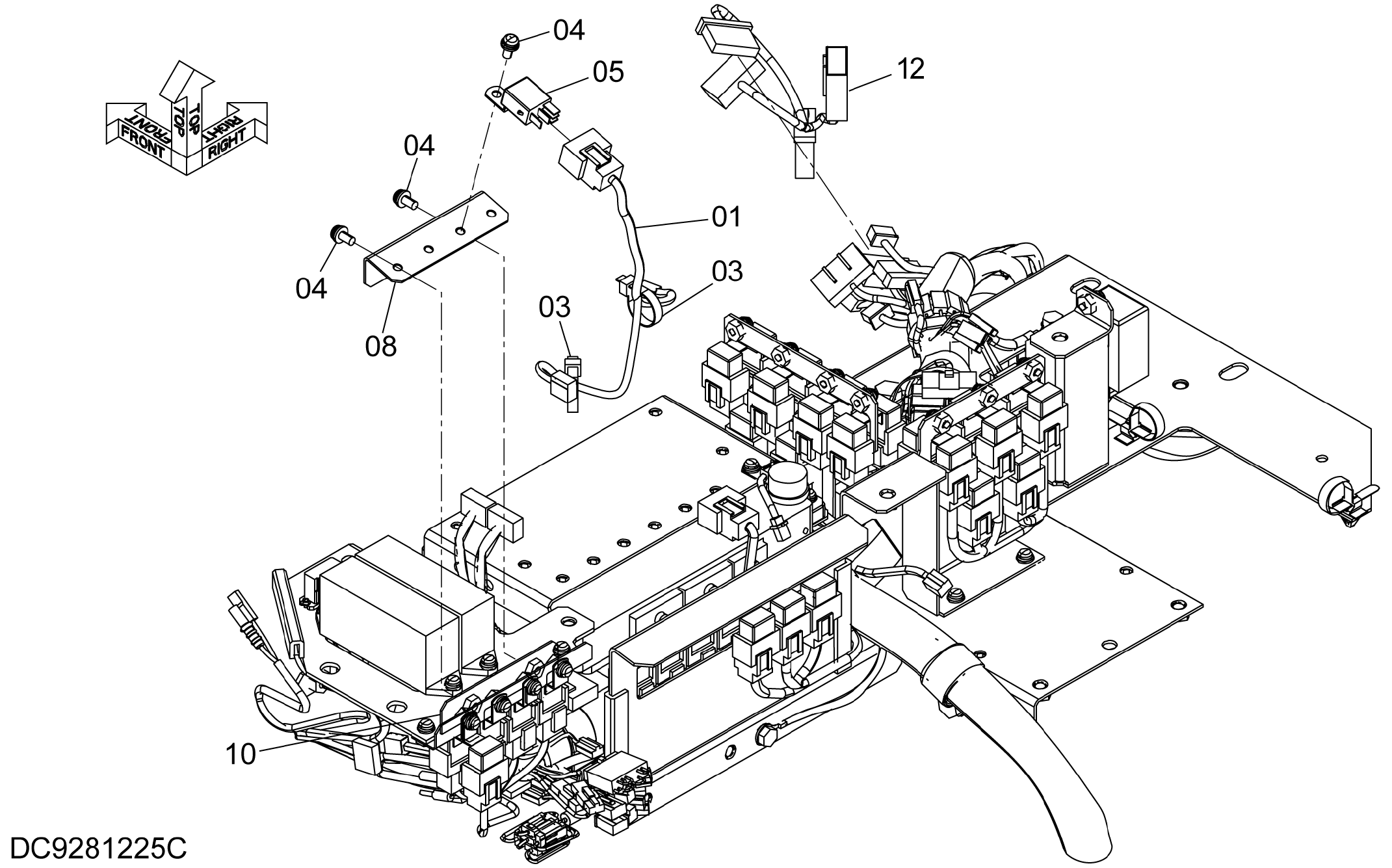 Схема Задний головка фонарь (пол) HITACHI ZX145W-3