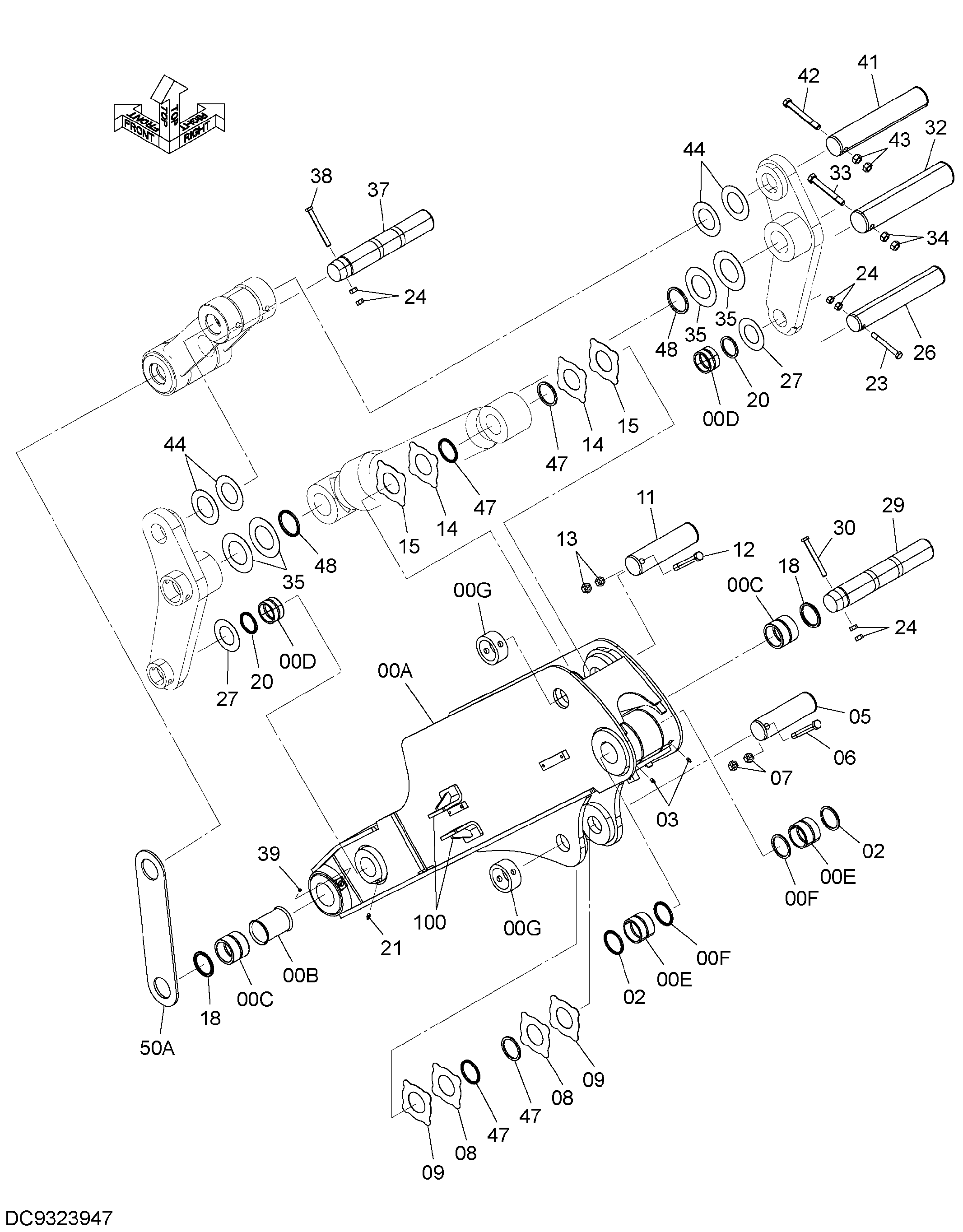 Схема Рукоять HITACHI ZX135USK-3