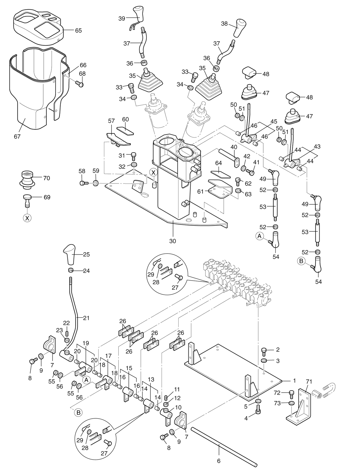 Схема Управление система (1) HITACHI TX40UR-3