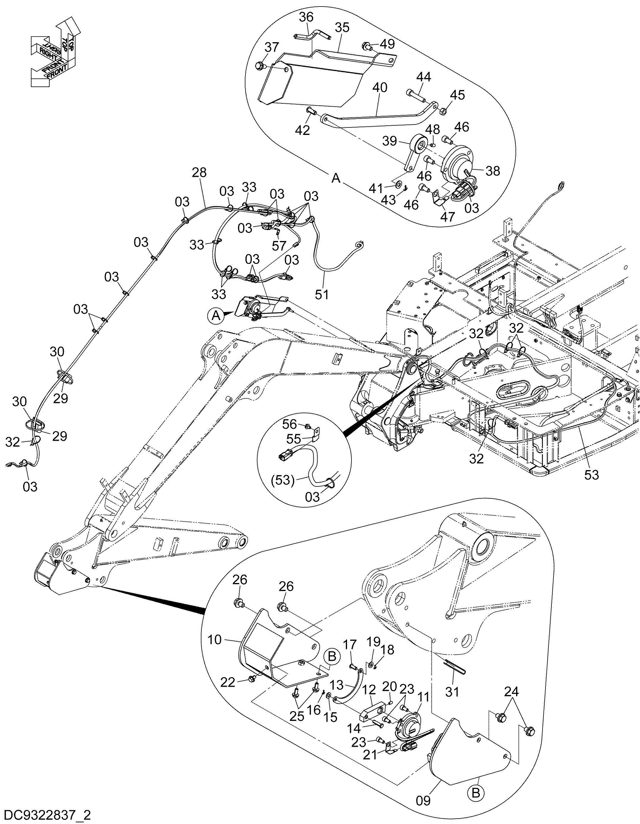 Схема Электрооборудование (1-2)(ML кран) HITACHI ZX35B