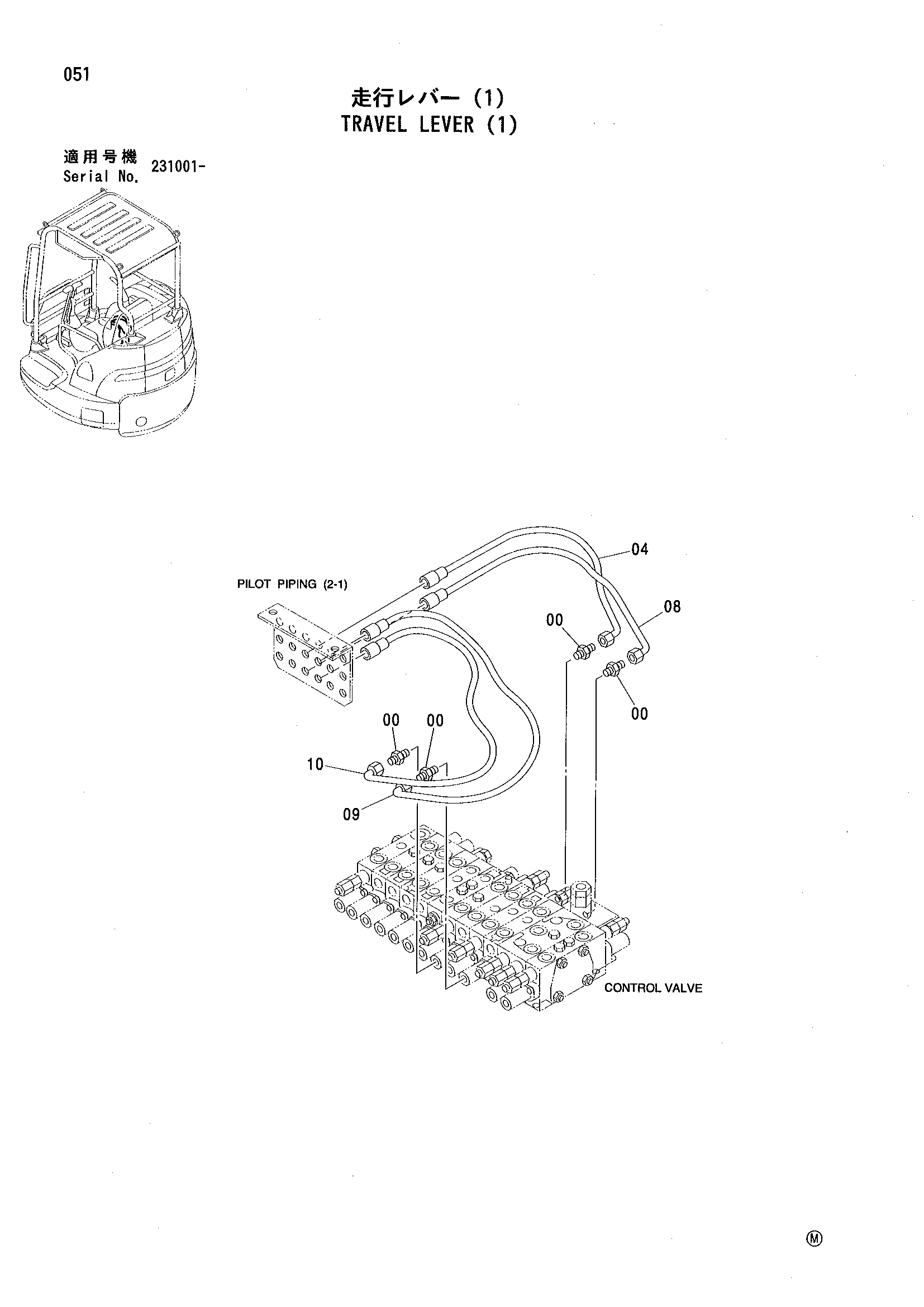 Схема Рычаги хода (1) HITACHI ZX35U