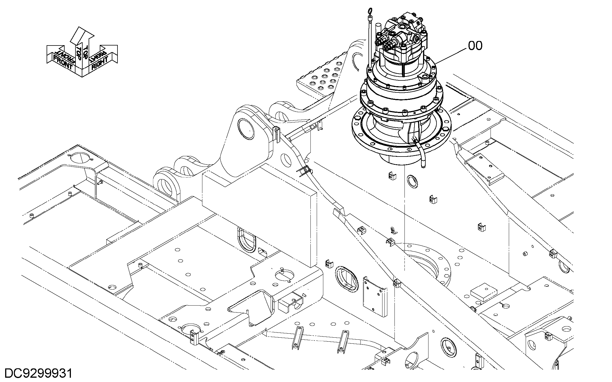 Схема Механизм поворота HITACHI ZX350LCN-5B