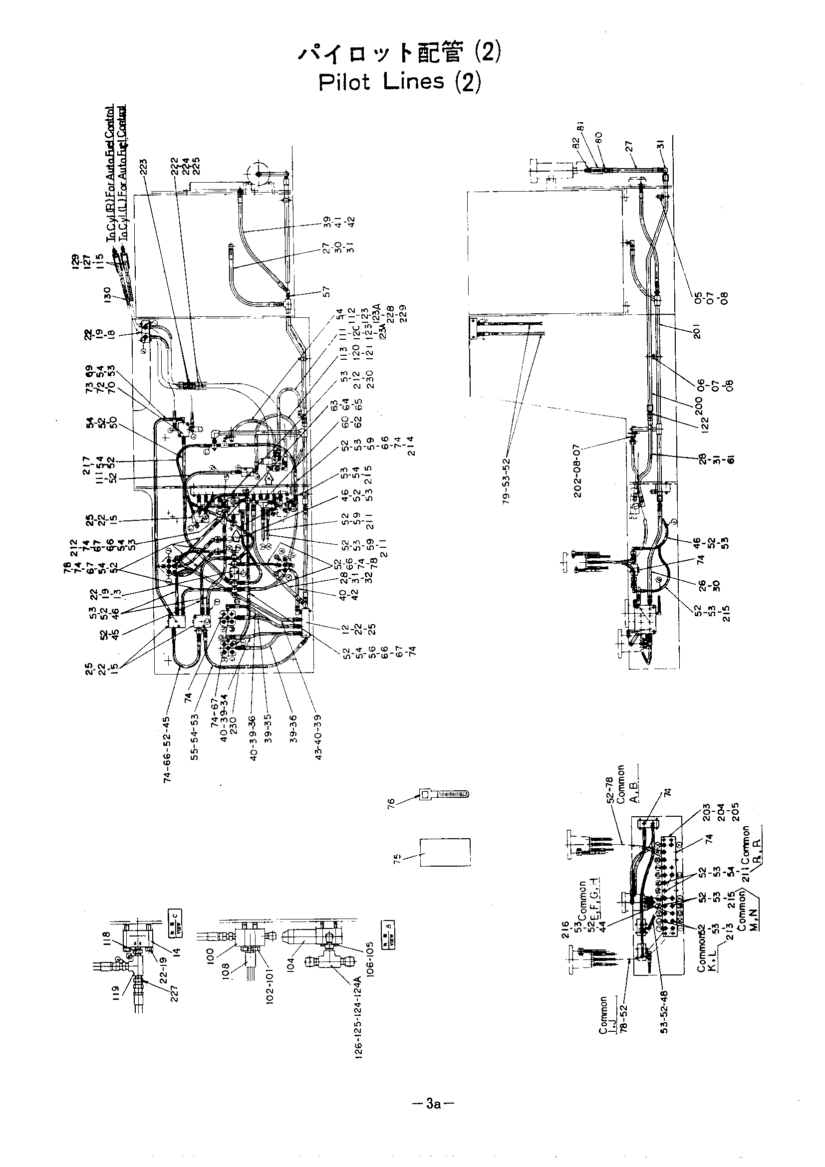 Схема Пилотные гидролинии (2)<экскаватор> HITACHI UH501