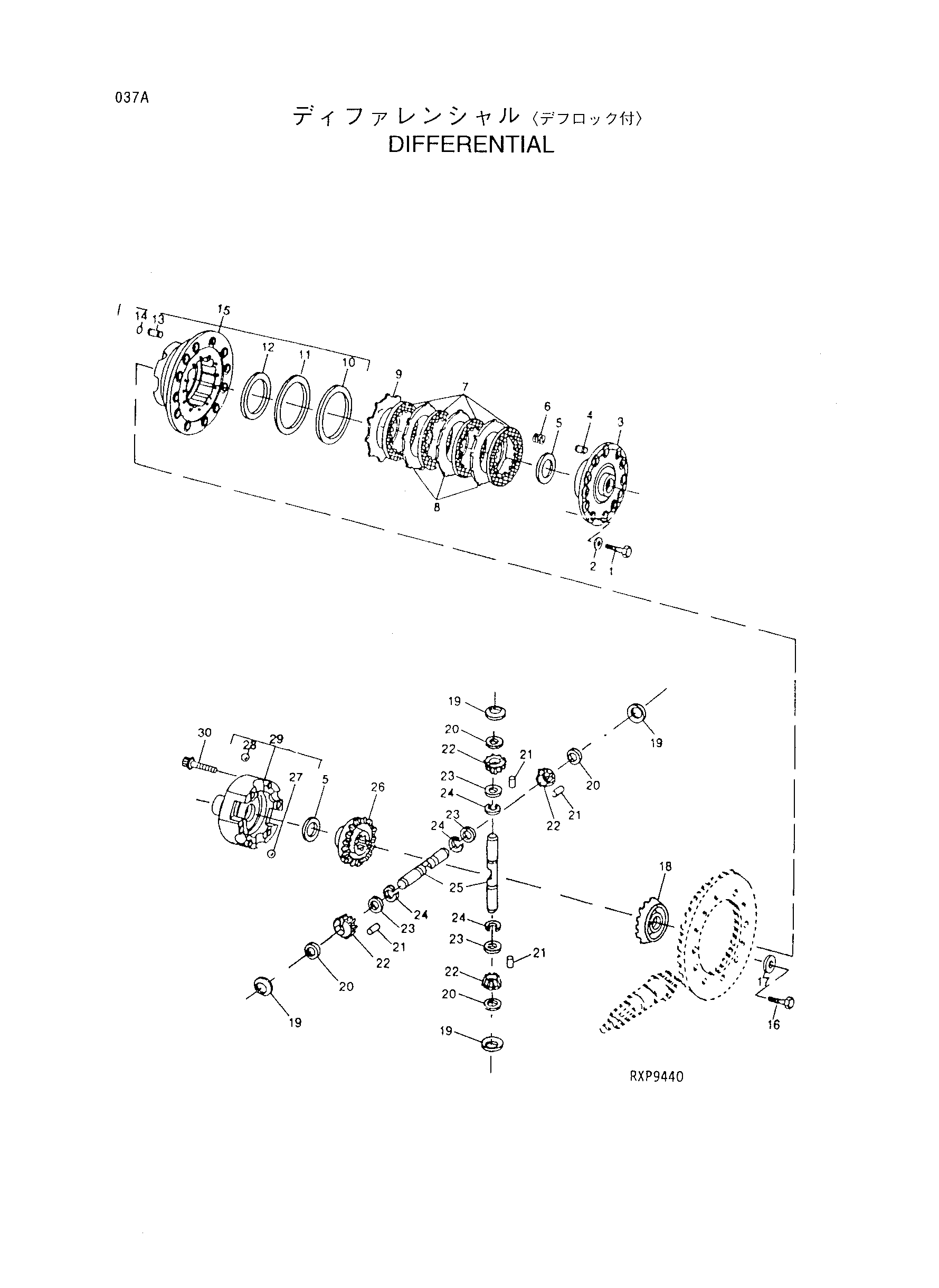Схема Дифференциал HITACHI LX120-2 JPN