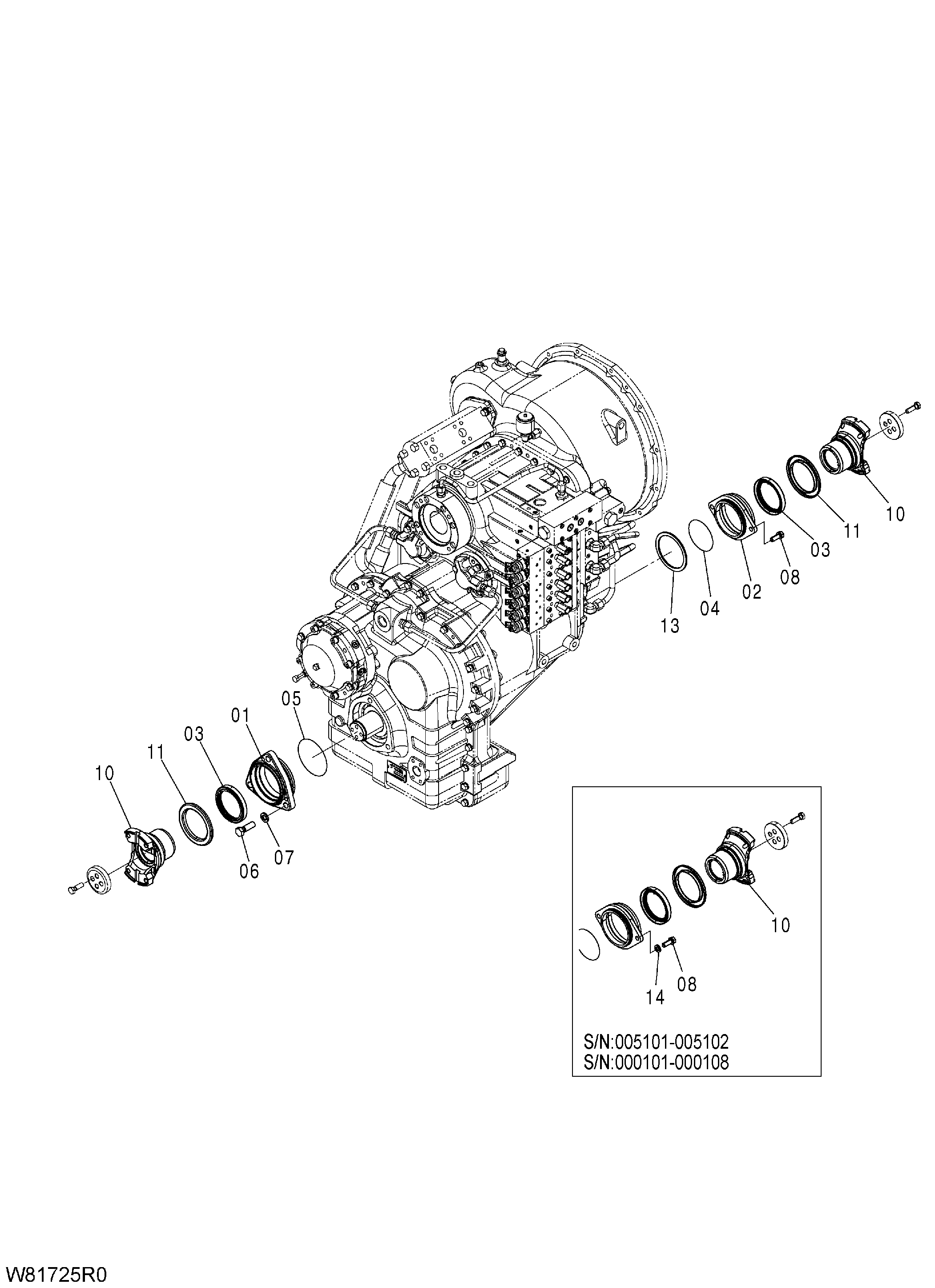 Схема Трансмиссия(18/22) HITACHI ZW310-A