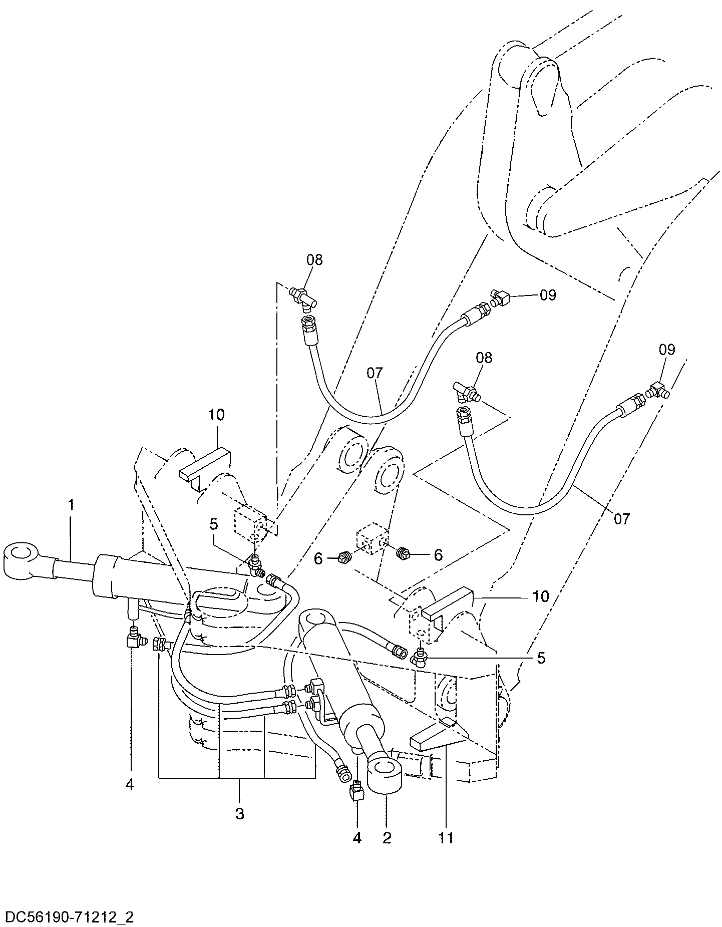 Схема Поворотный плуг (2/2)(ANP002) HITACHI ZW100