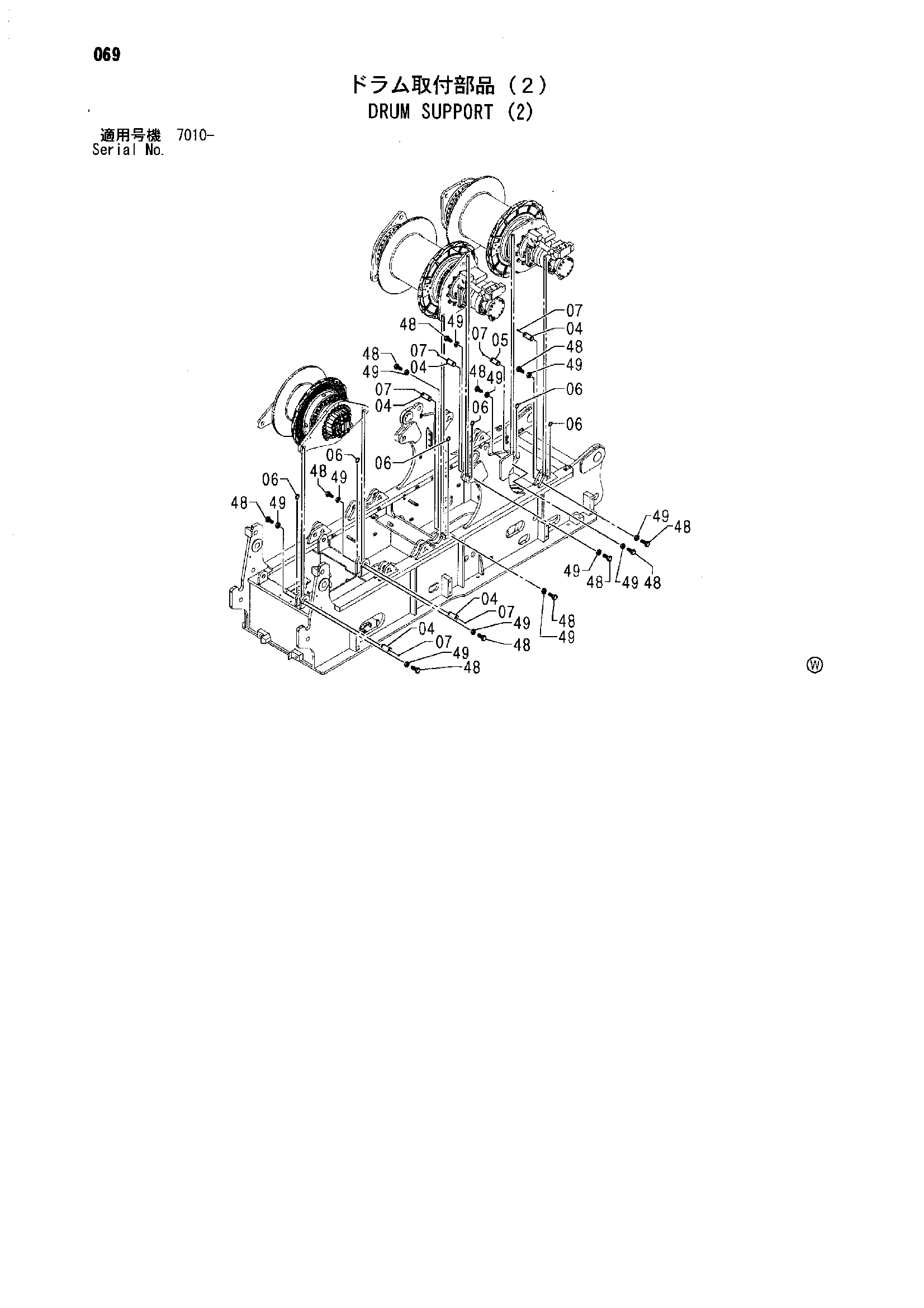 Схема Барабан опора (2) HITACHI SCX1200-2